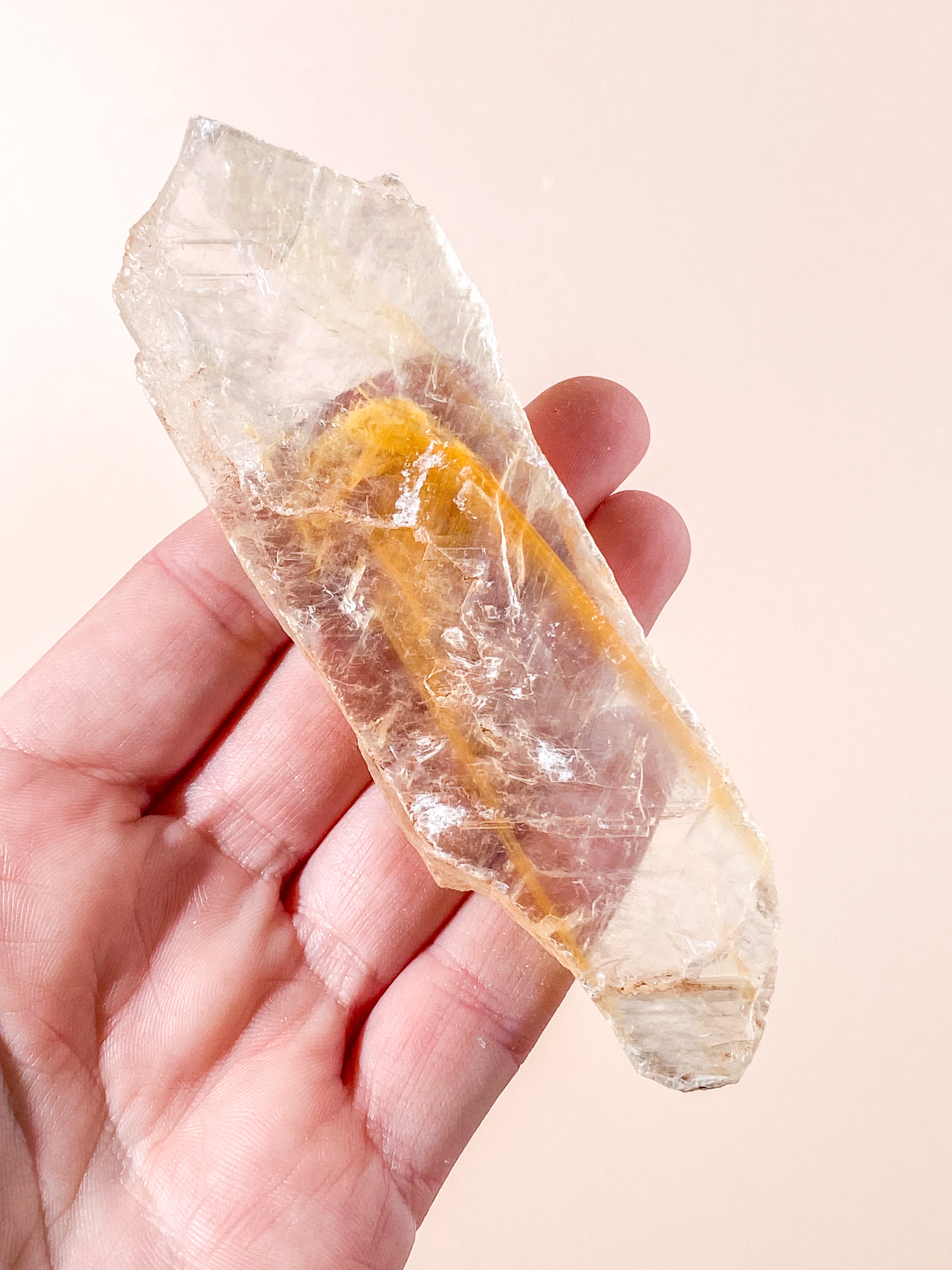 Golden Phantom Selenite (Nr. 12) Exklusiv Kvalitet