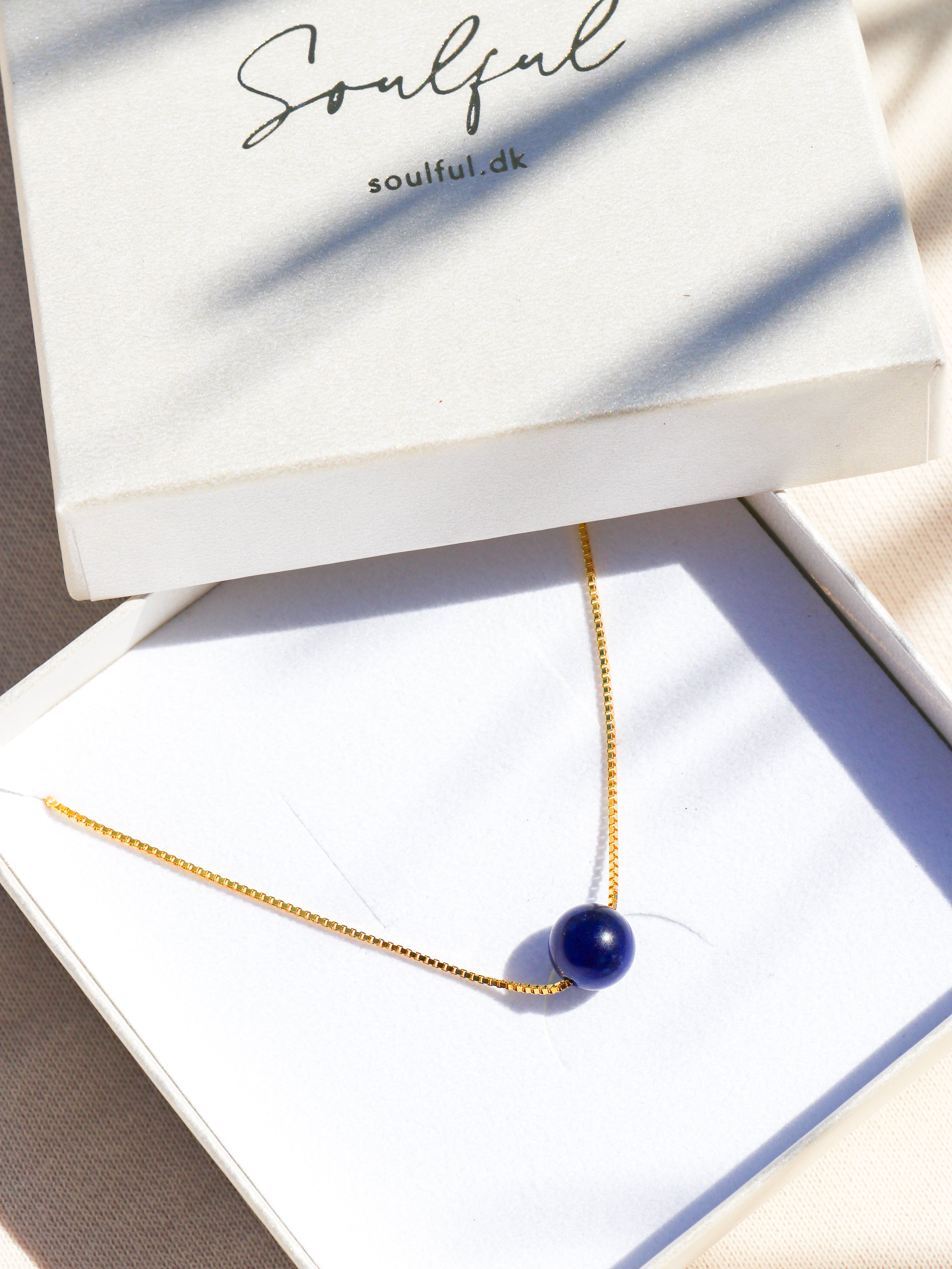Akvamarin - Petite Heart - Guld