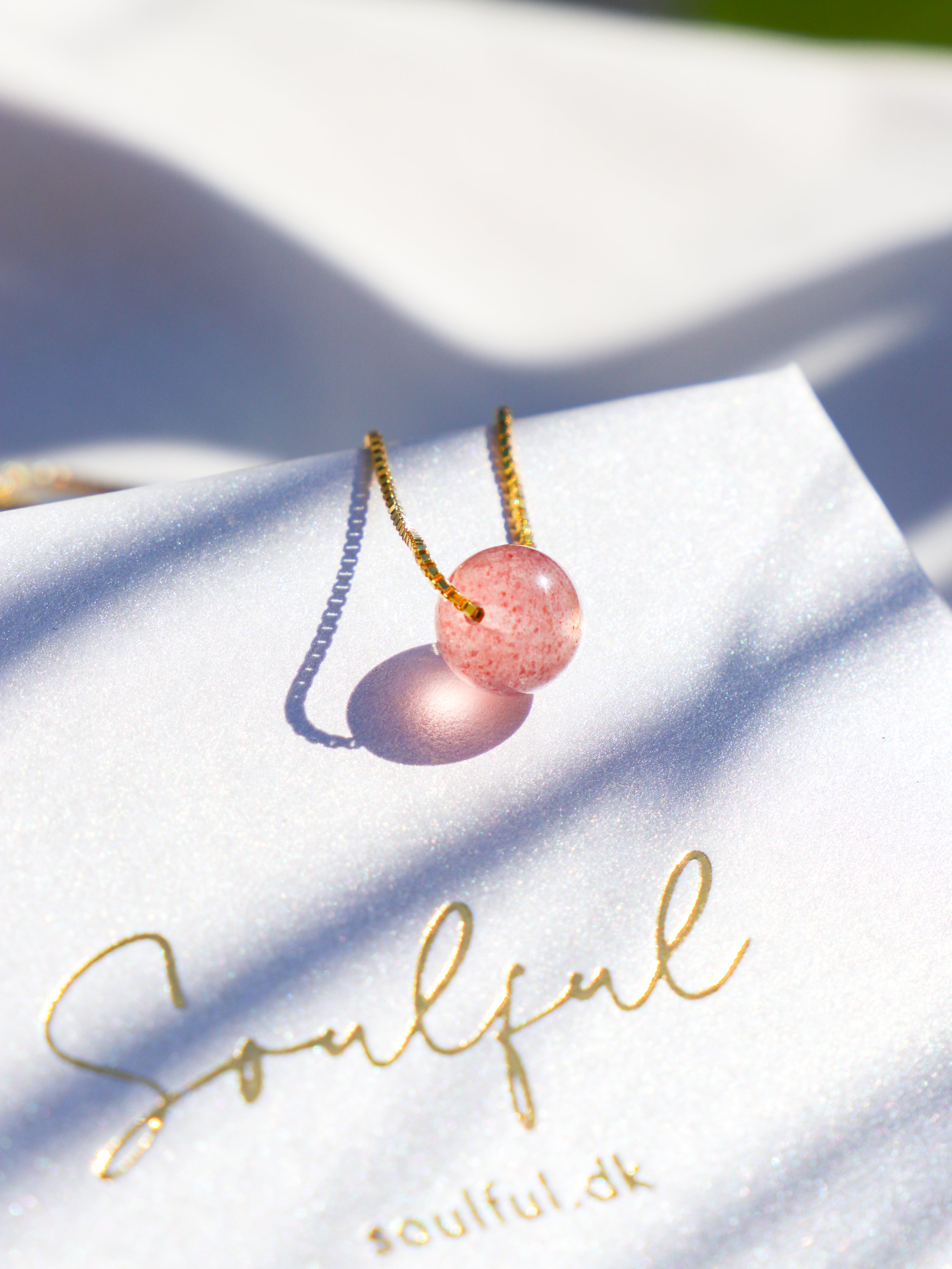 Akvamarin - Petite Heart - Guld