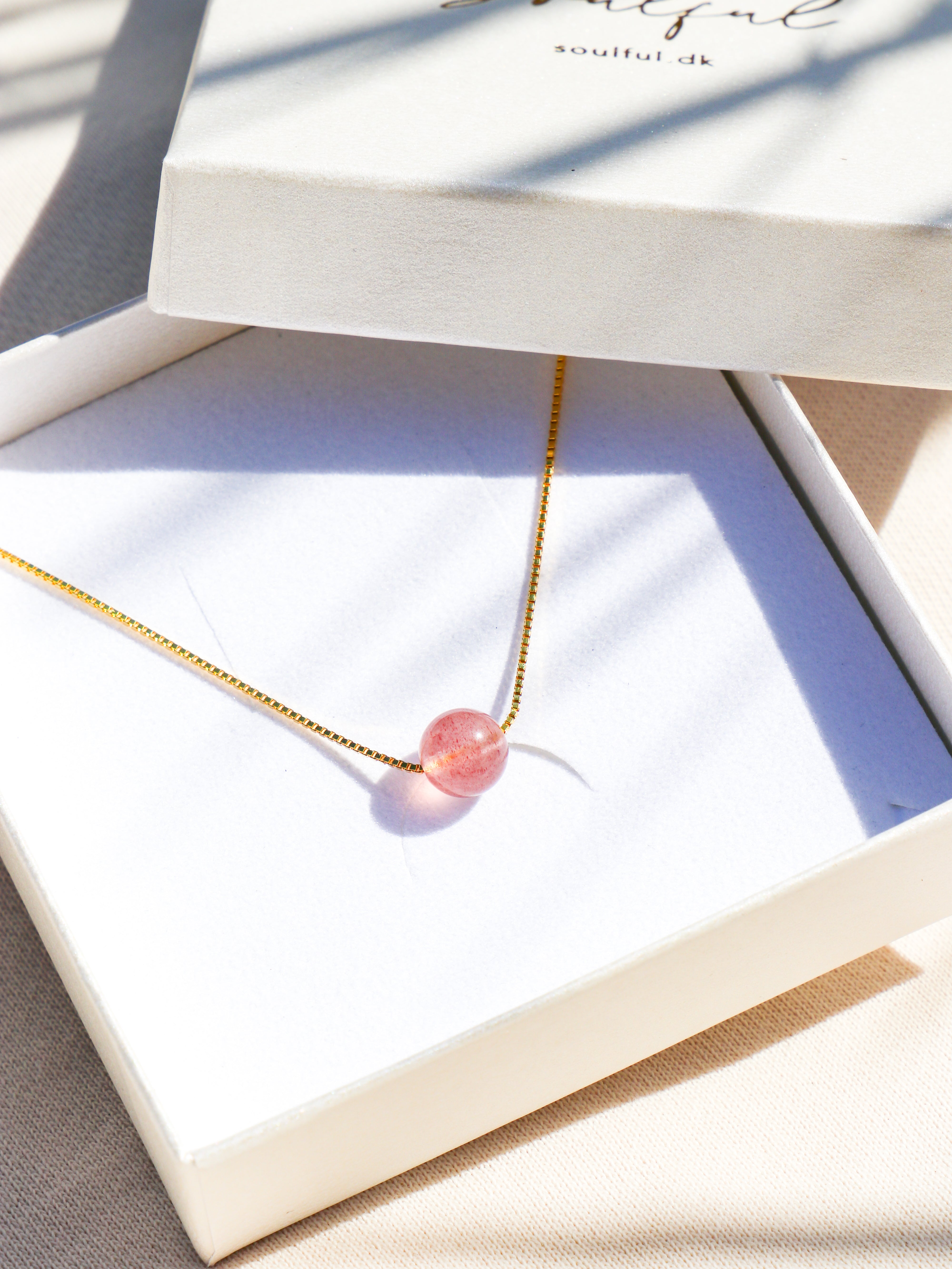 Akvamarin - Petite Heart - Guld