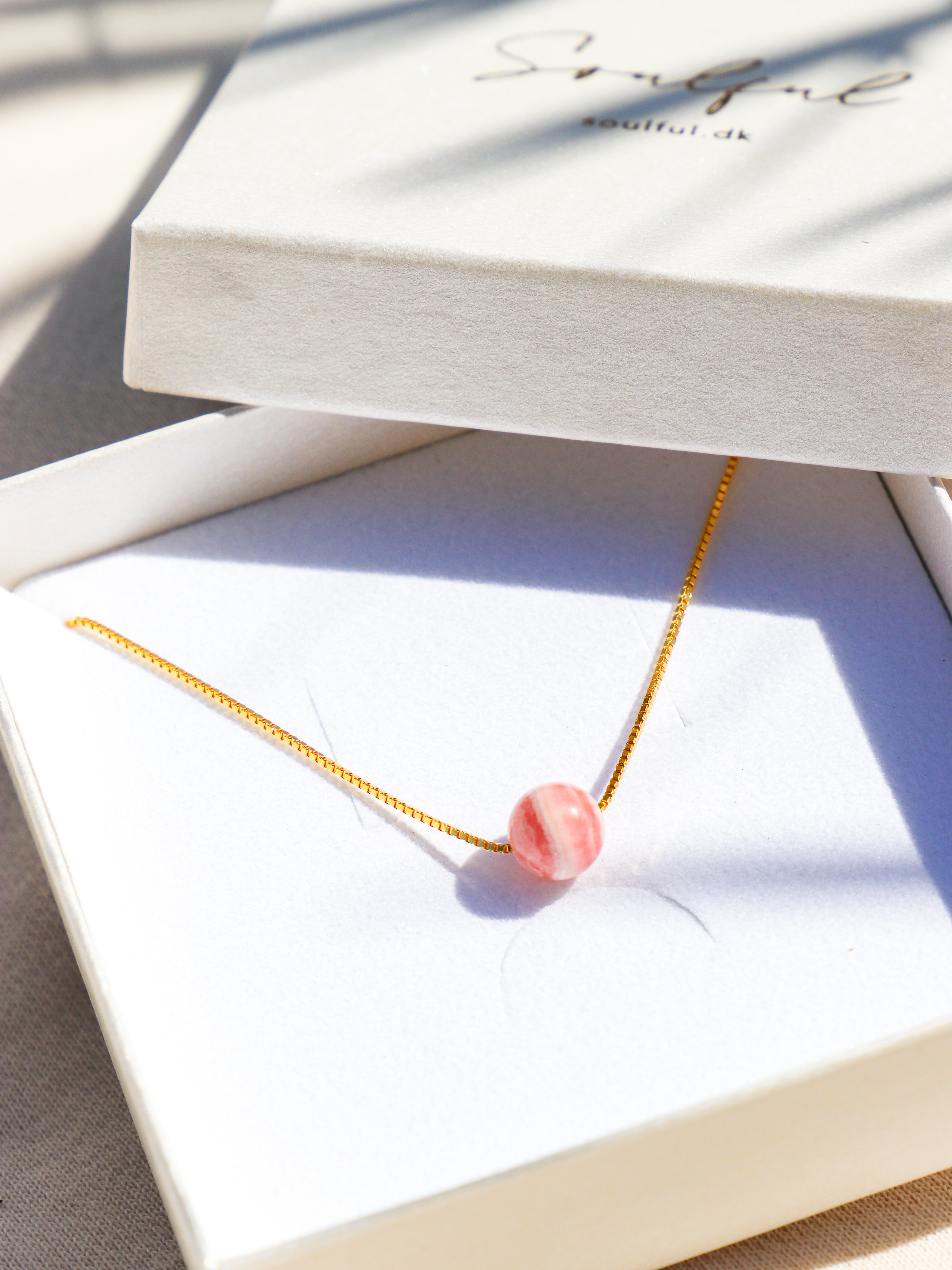 Akvamarin - Petite Heart - Guld