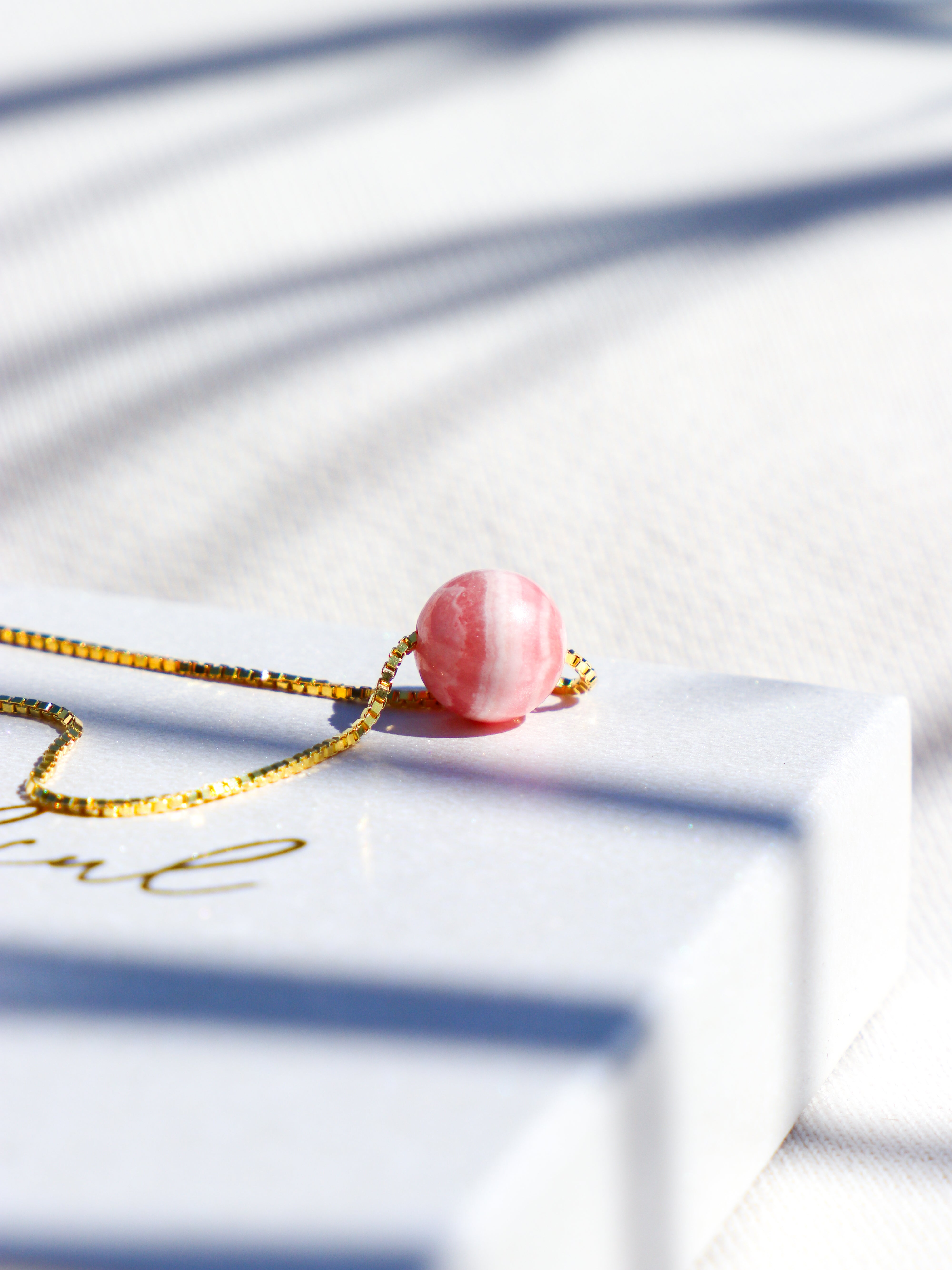 Akvamarin - Petite Heart - Guld