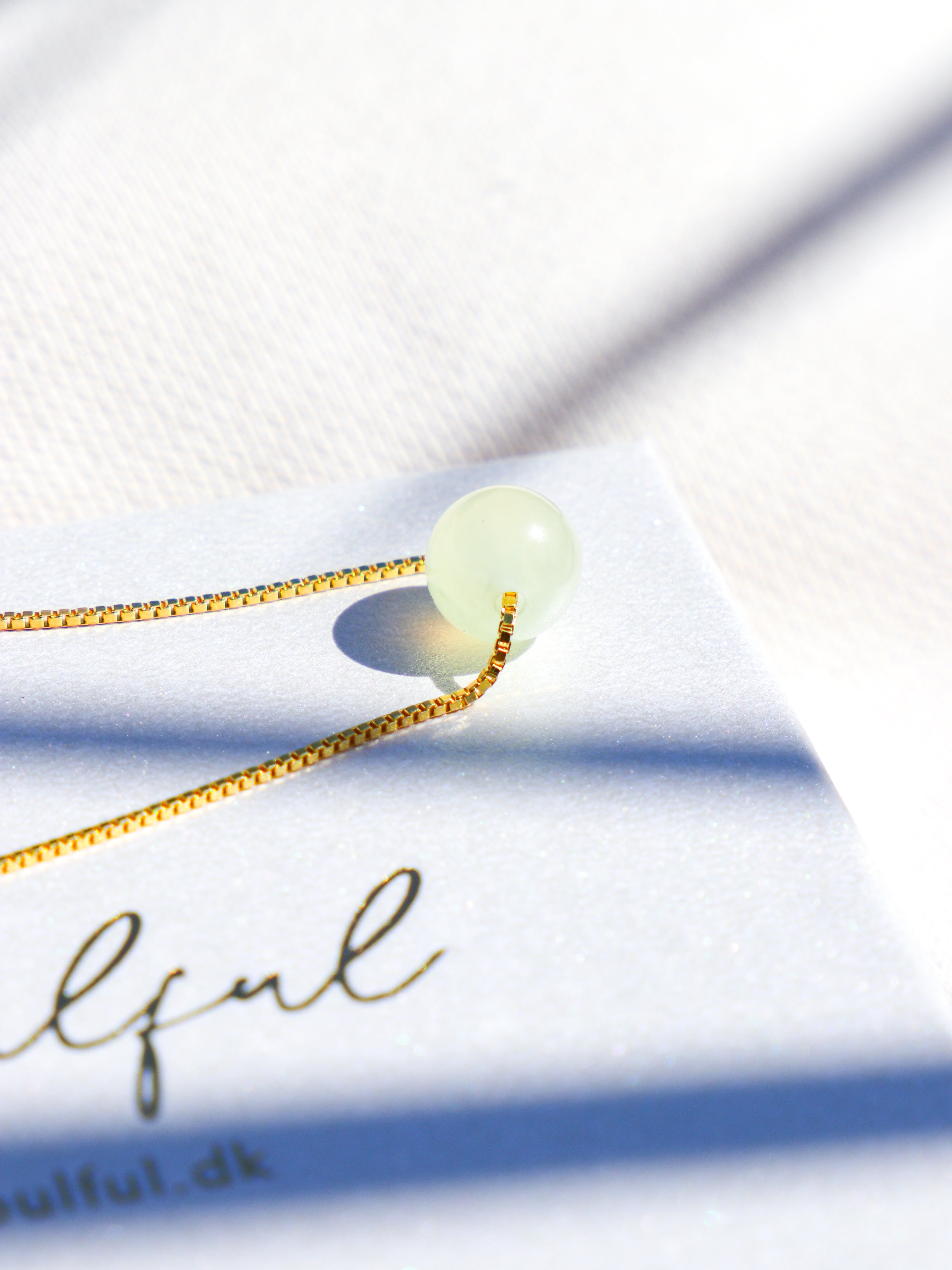 Akvamarin - Petite Heart - Guld
