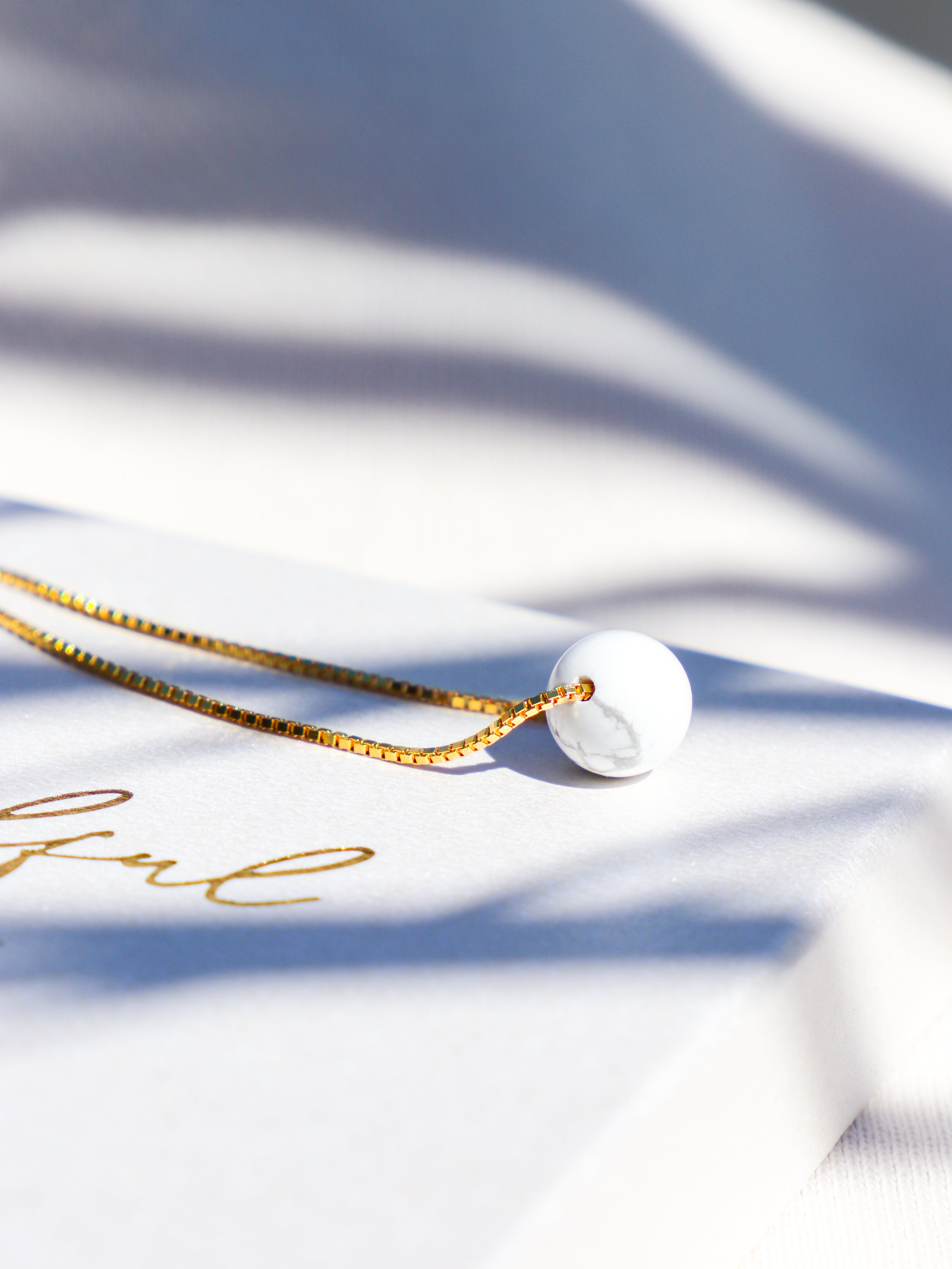 Akvamarin - Petite Heart - Guld