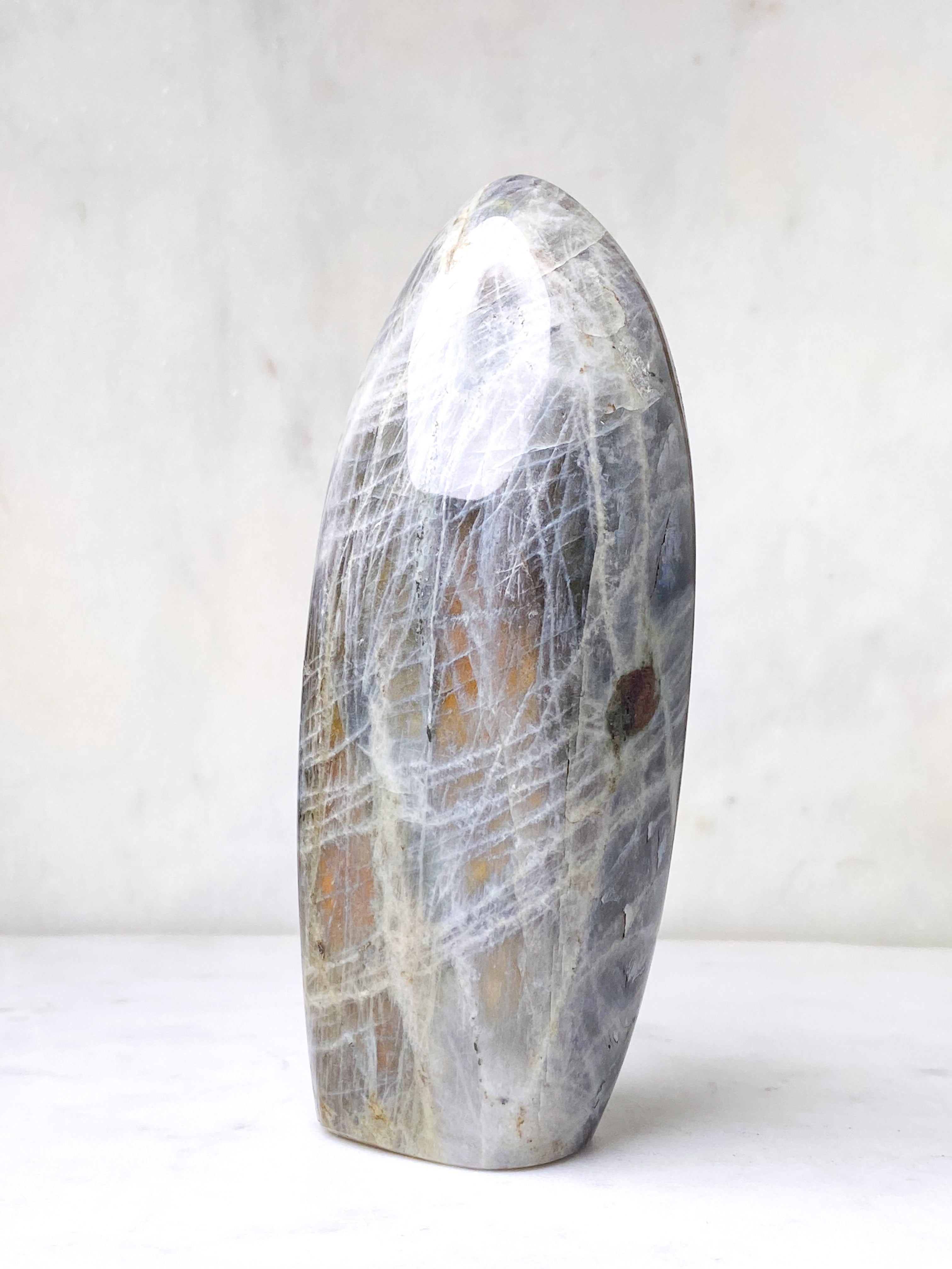 Guld labradorite hjärta