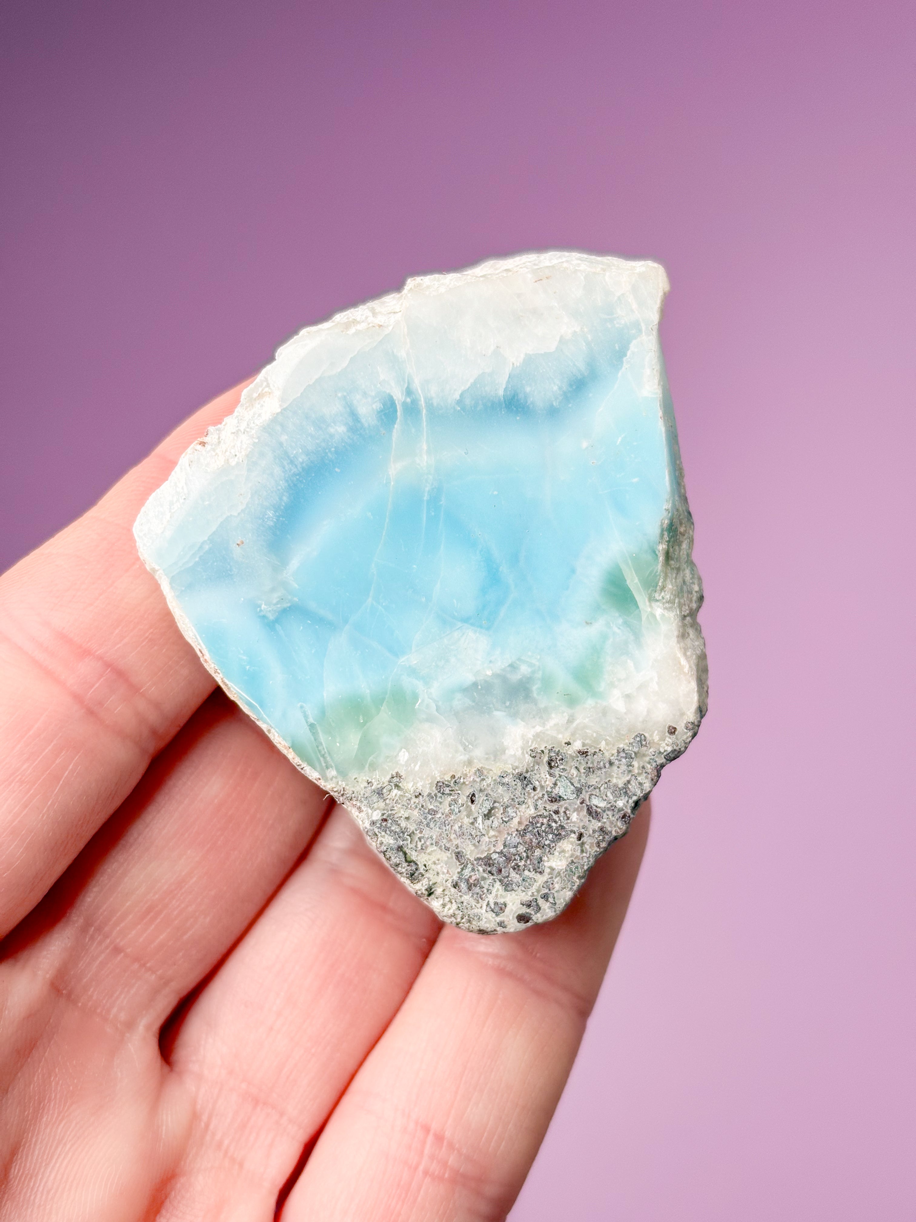 Larimar Raw Polished (nr 43) Exklusiv kvalitet