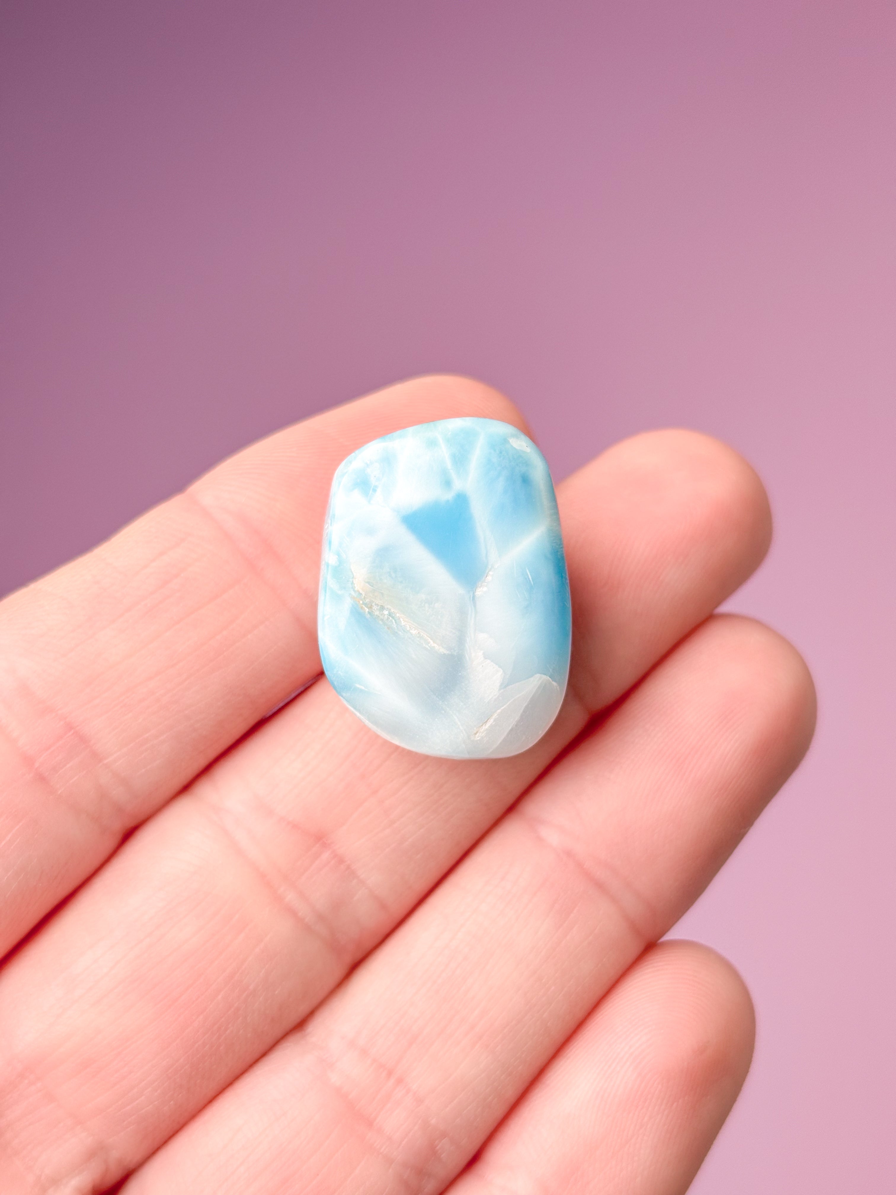 Larimar Pocket Stone Polished (nr 31) Exklusiv kvalitet
