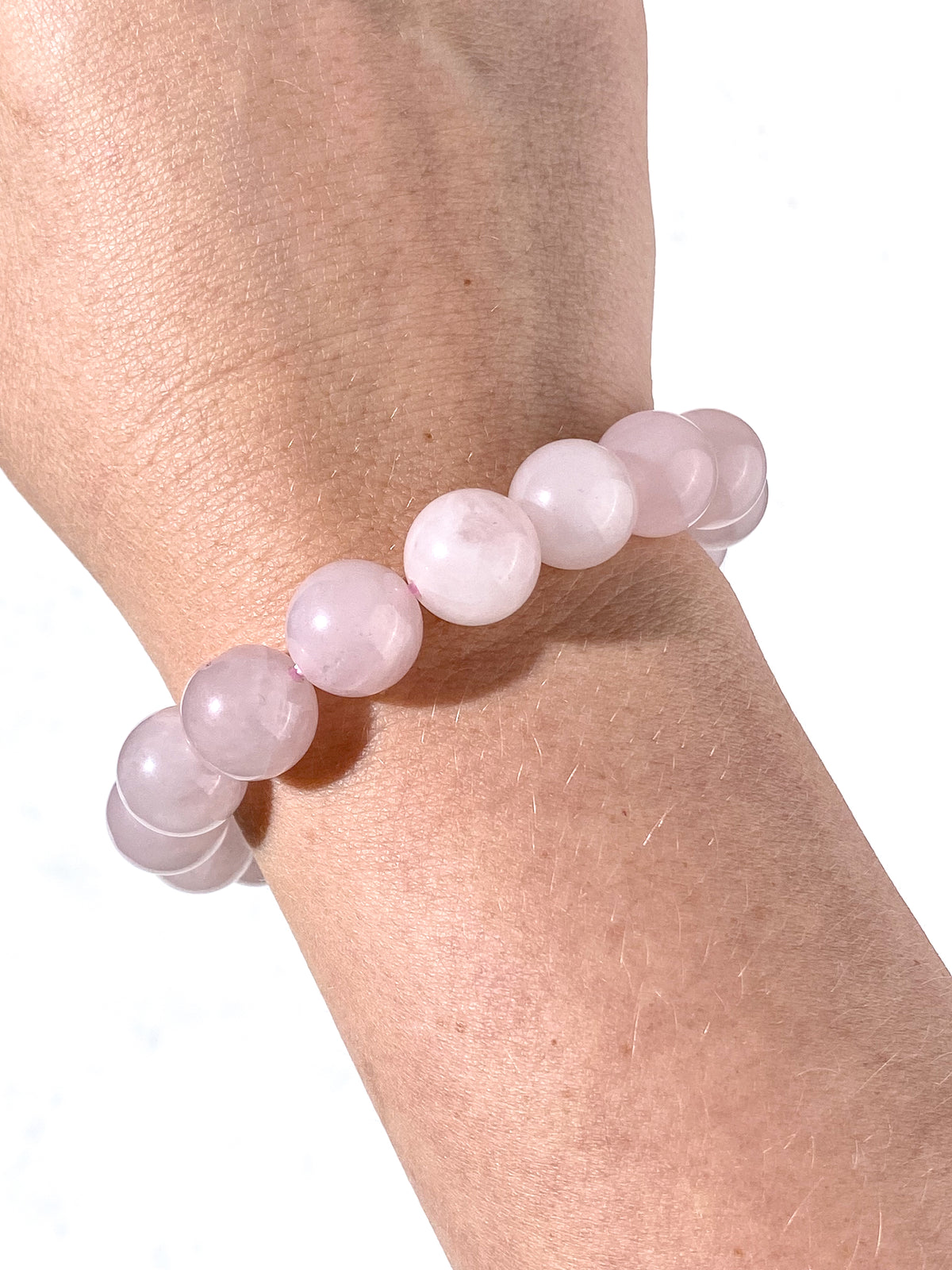 Chunky Rosenkvarts Armband (12 mm)