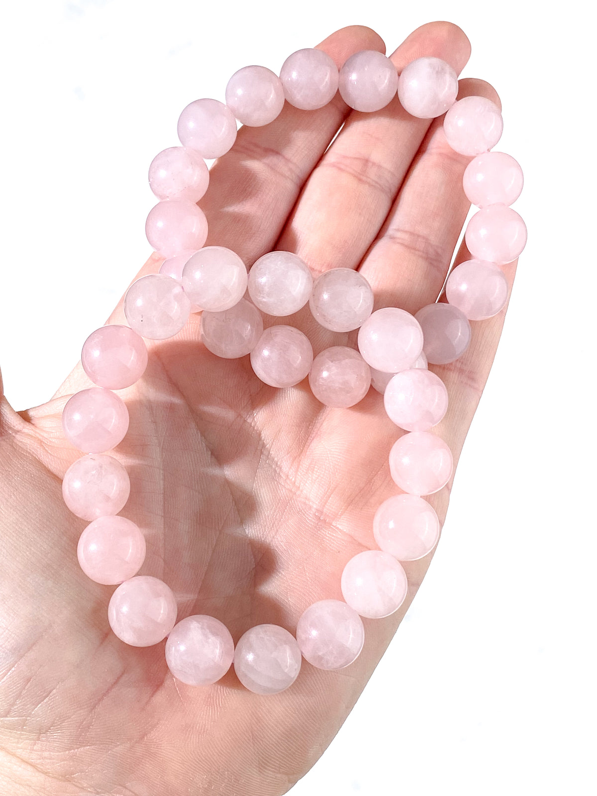 Chunky Rosenkvarts Armband (12 mm)