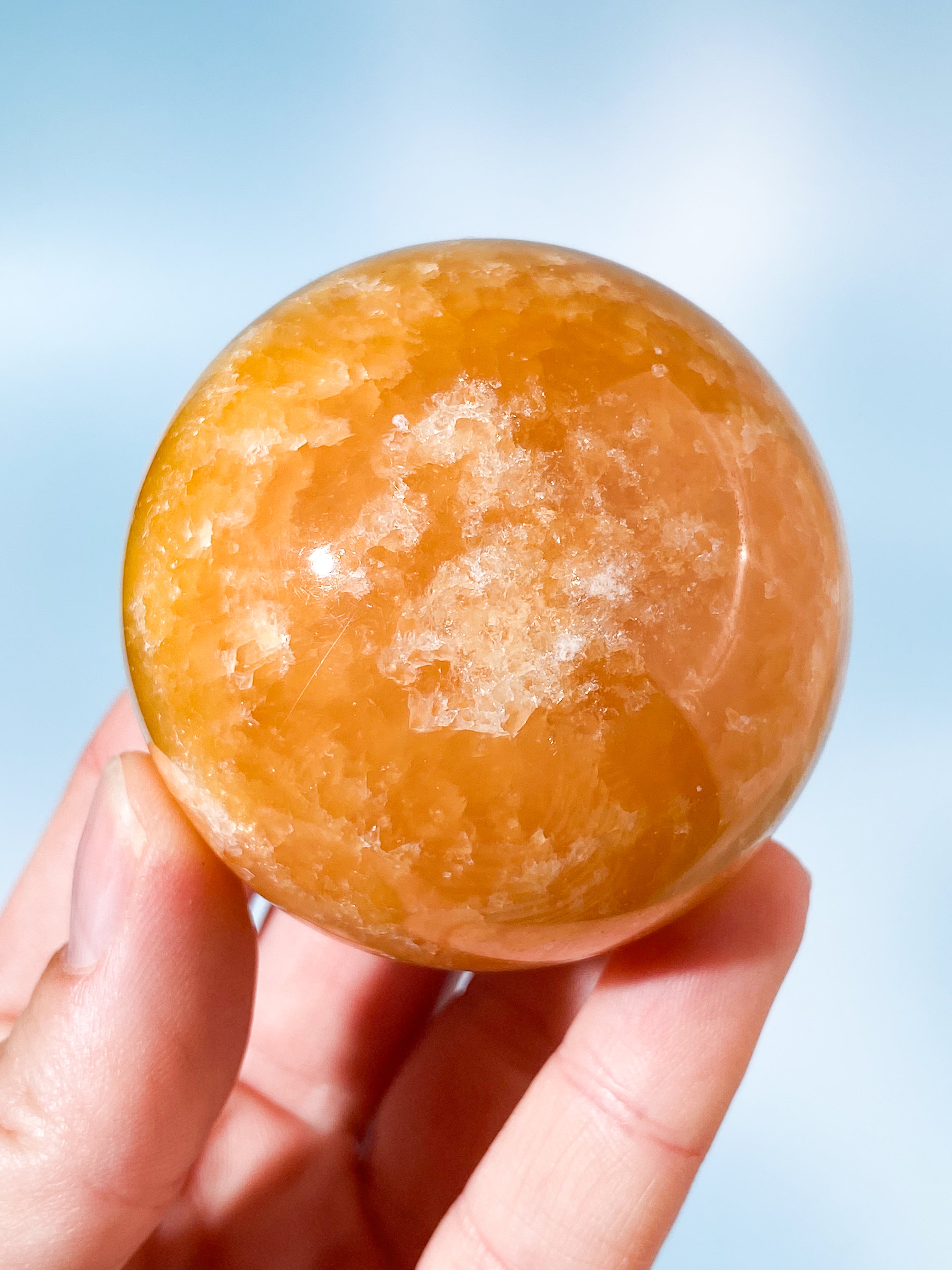 Orange kalcitboll (nr 1)