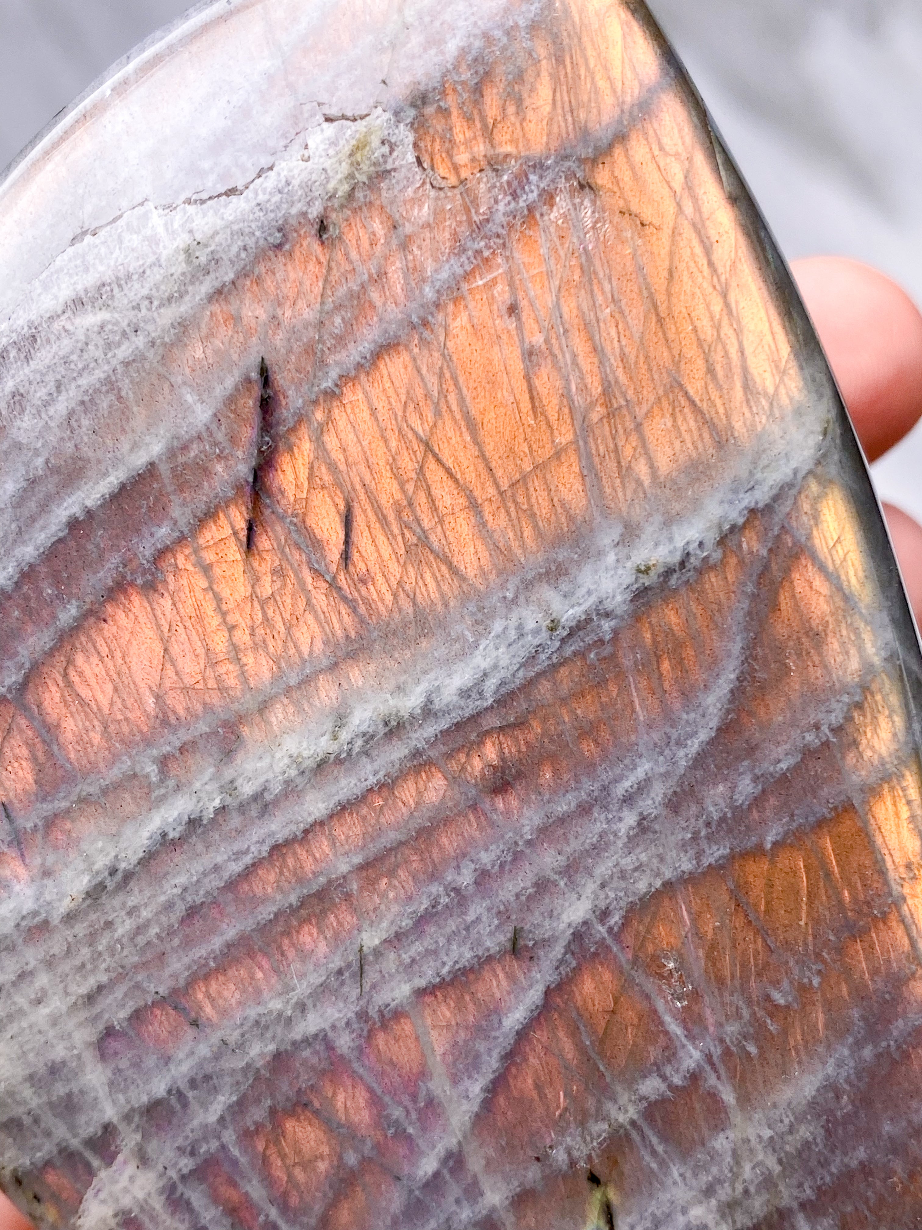 Guld labradorite hjärta