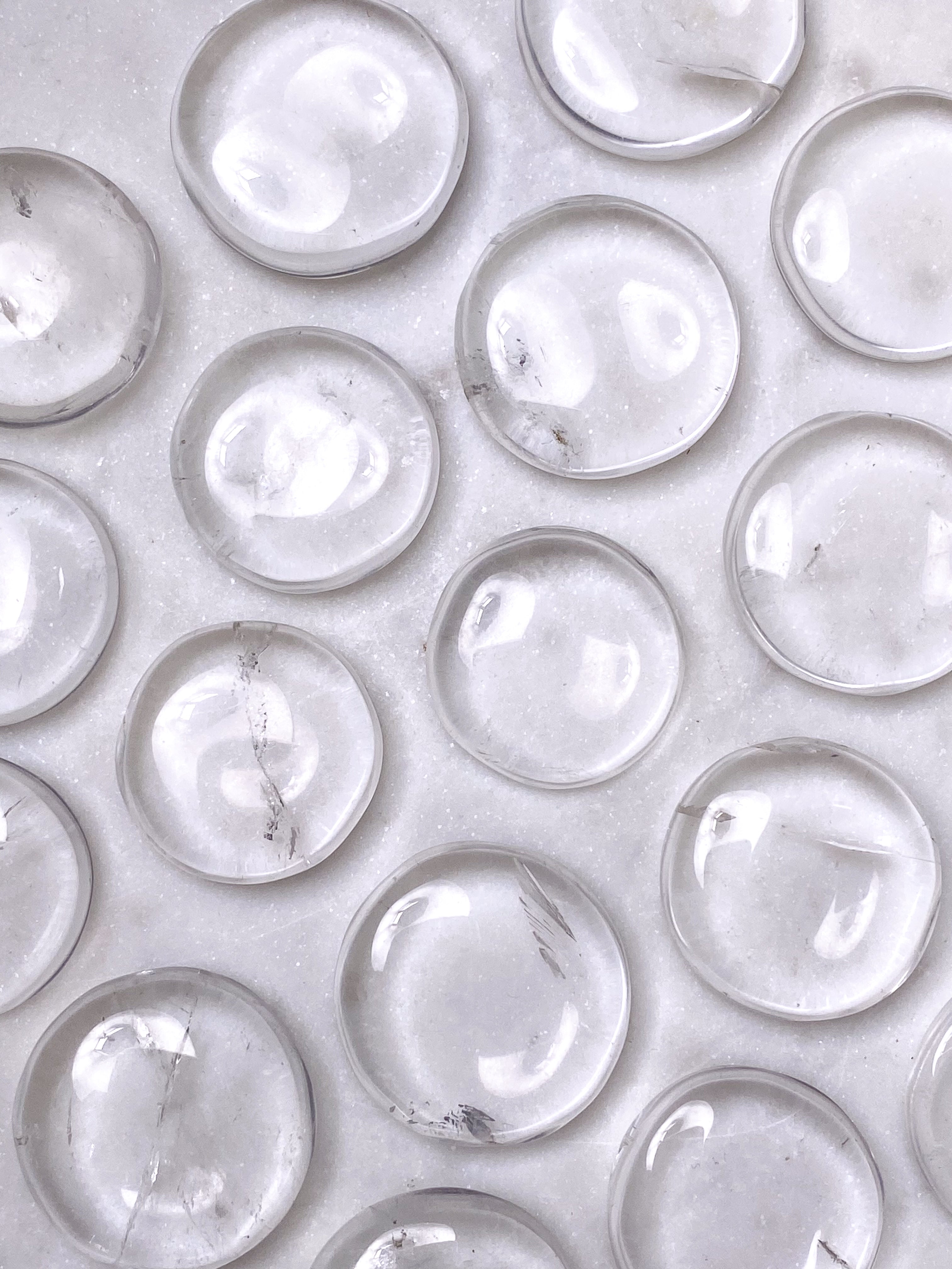 Bergkristall Mini Disc (Platpolerad Pocket Stone)