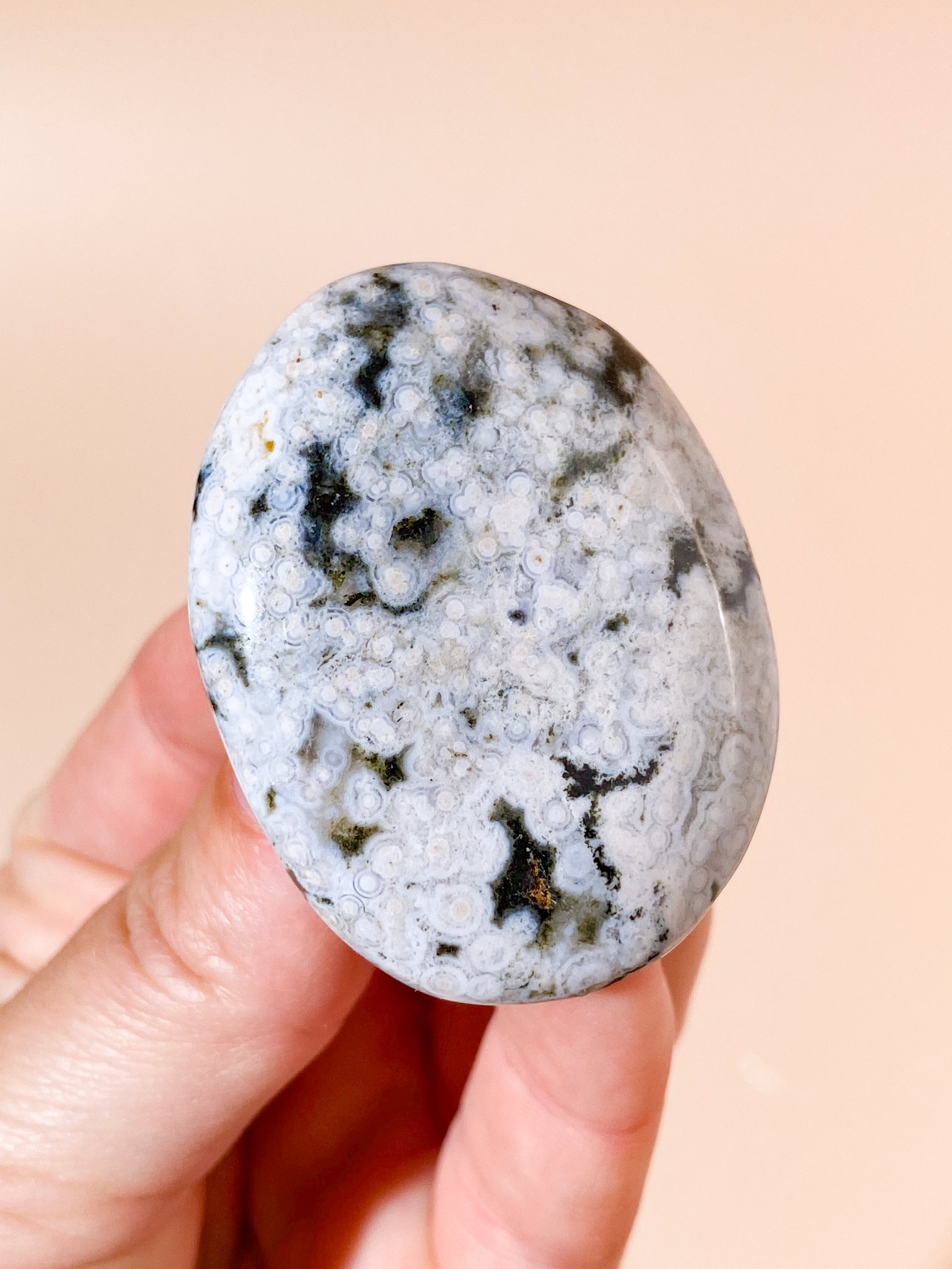 Orbikulär havsjasper Palmstone (nr 4)
