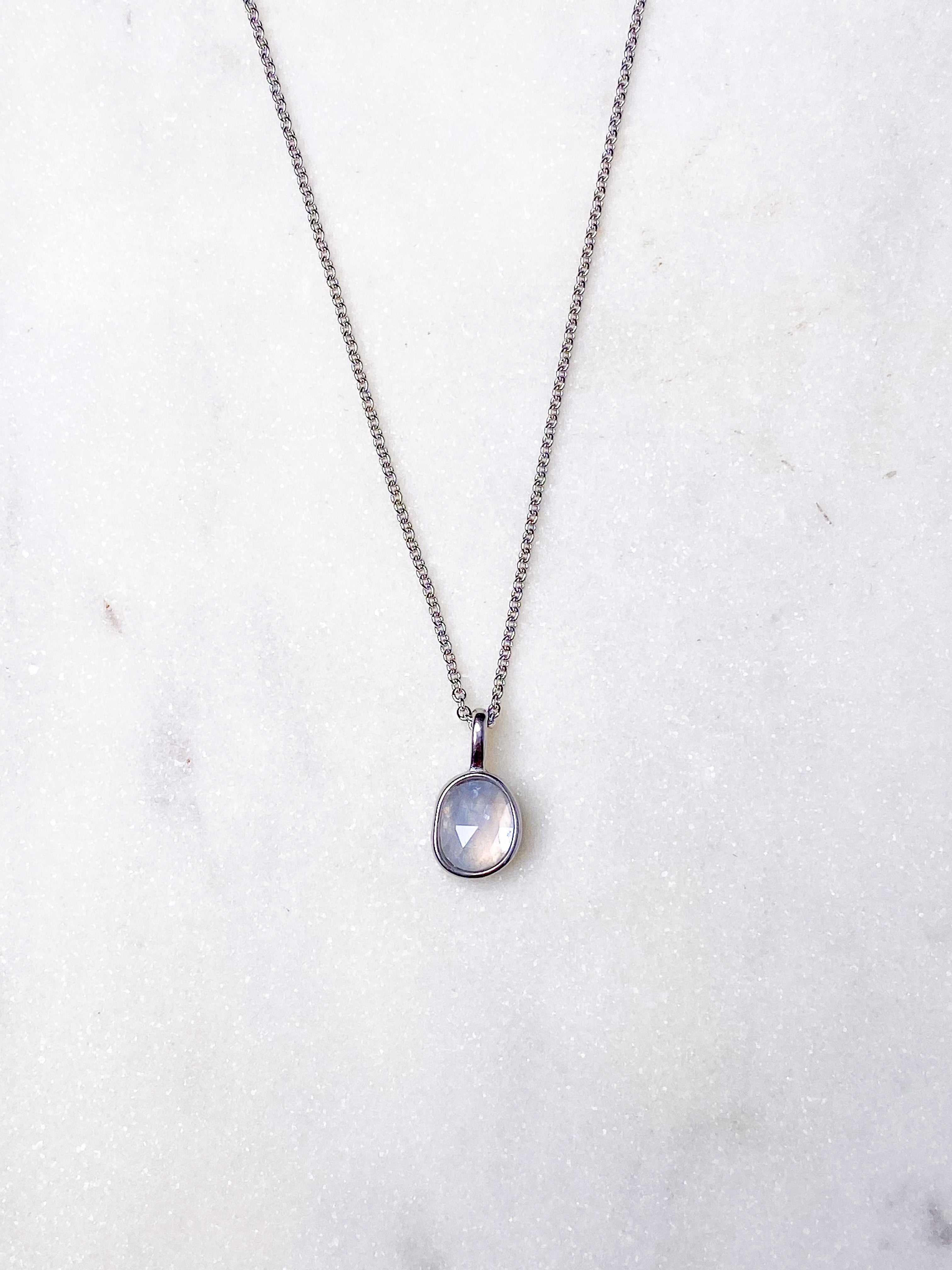 Amazonit Facet Necklace (18K guldpläterad)