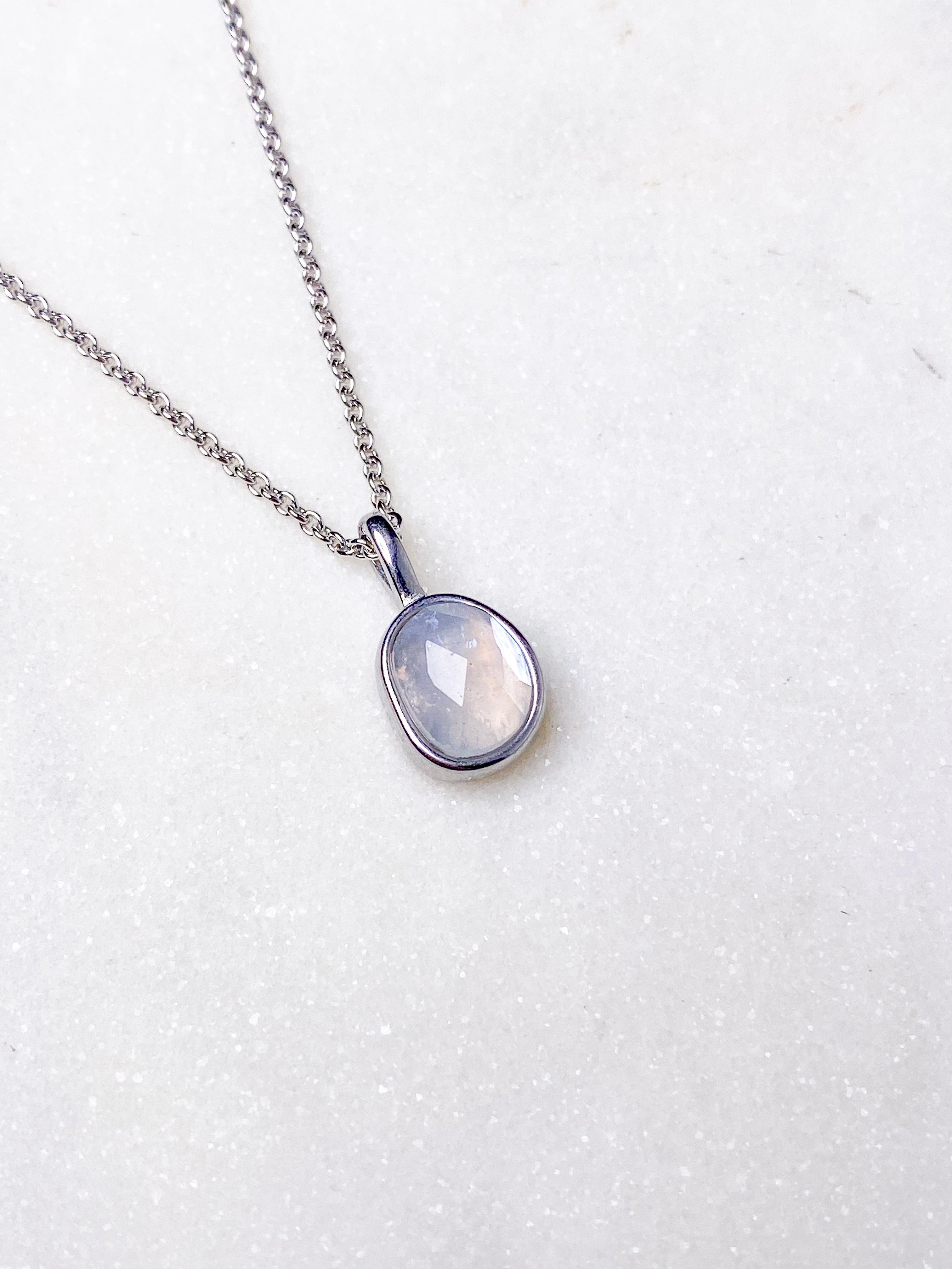 Amazonit Facet Necklace (18K guldpläterad)