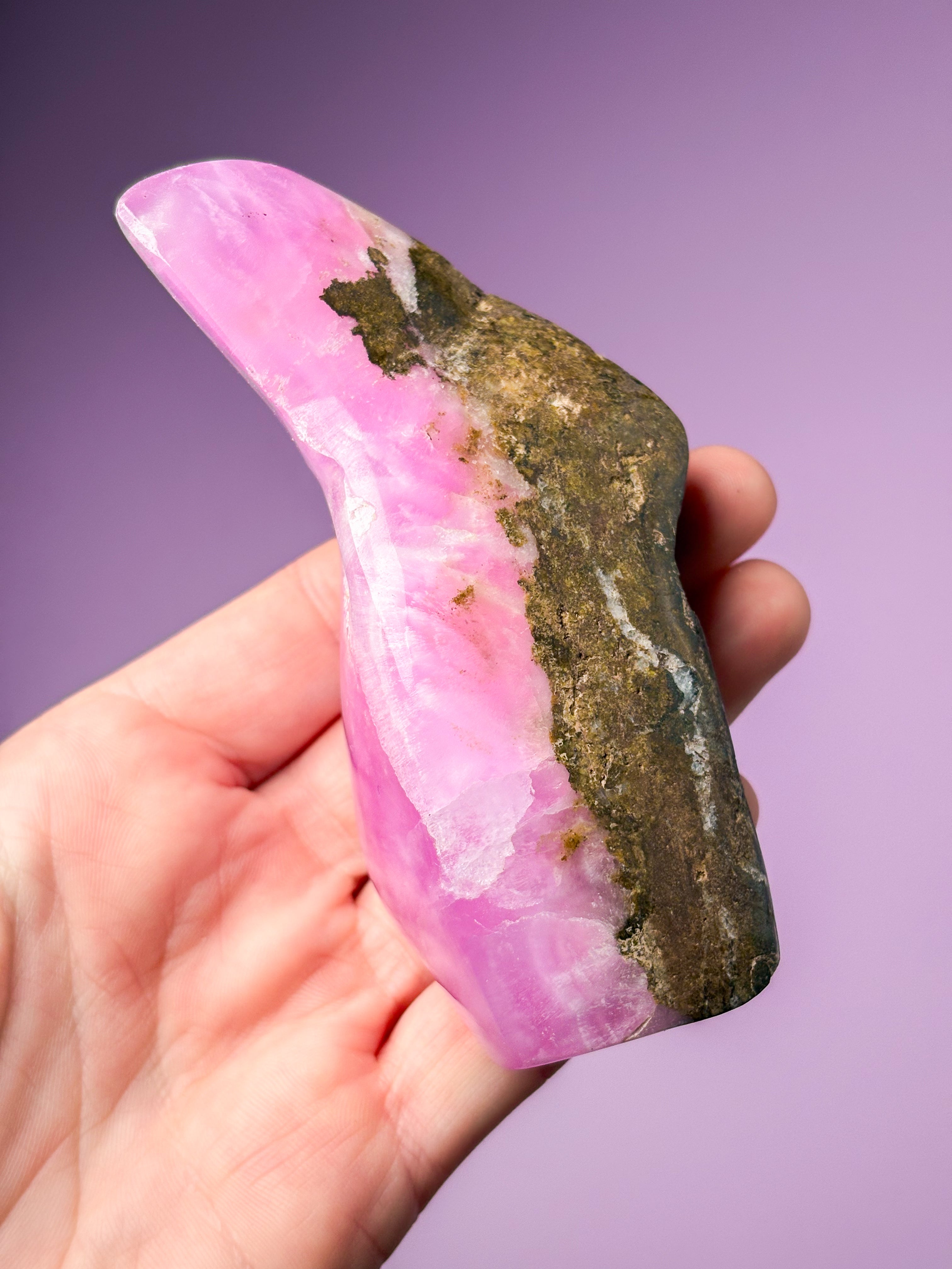 Rosa Aragonit Friform (nr 16)