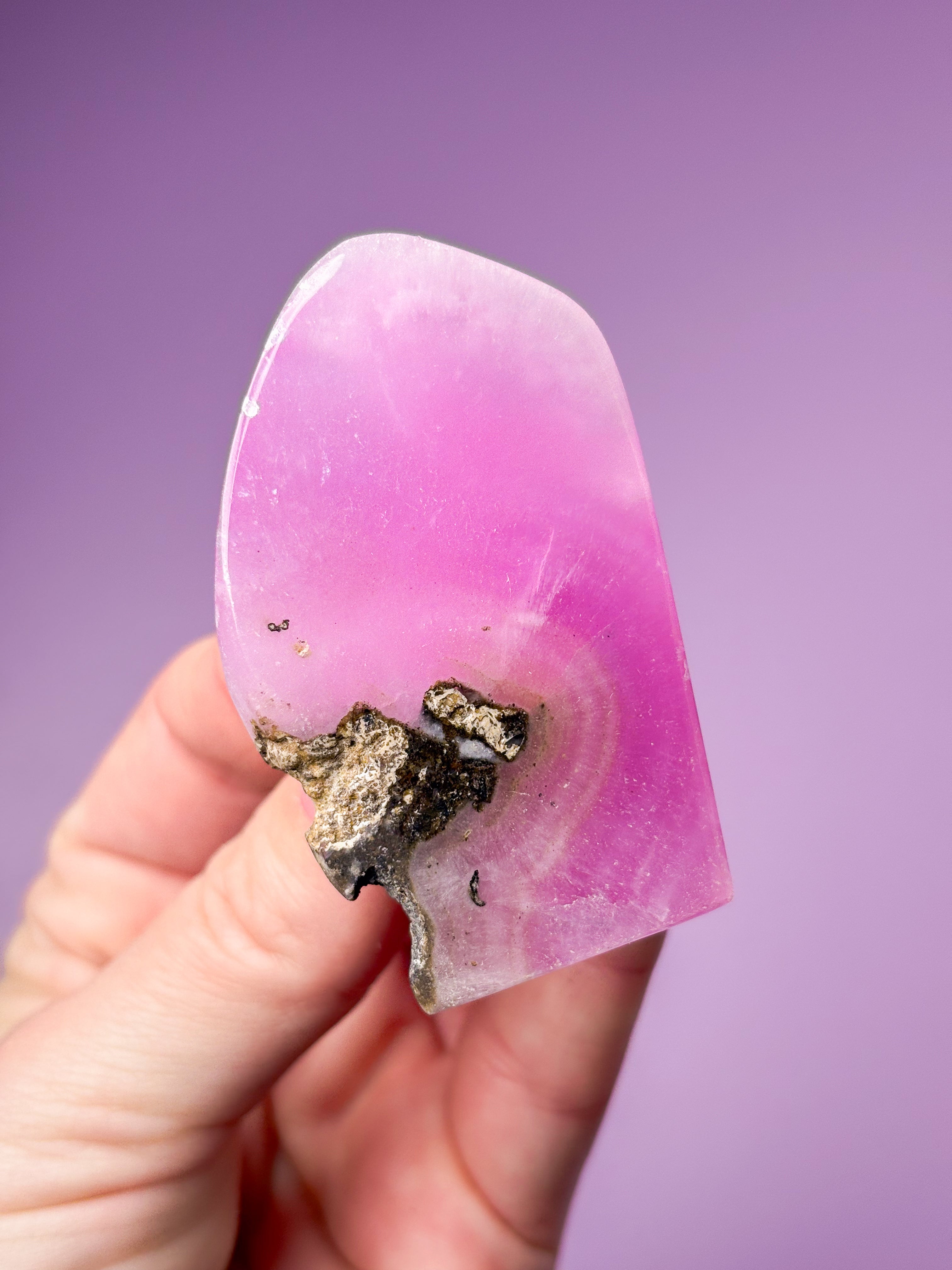 Rosa Aragonit Friform (nr 19)