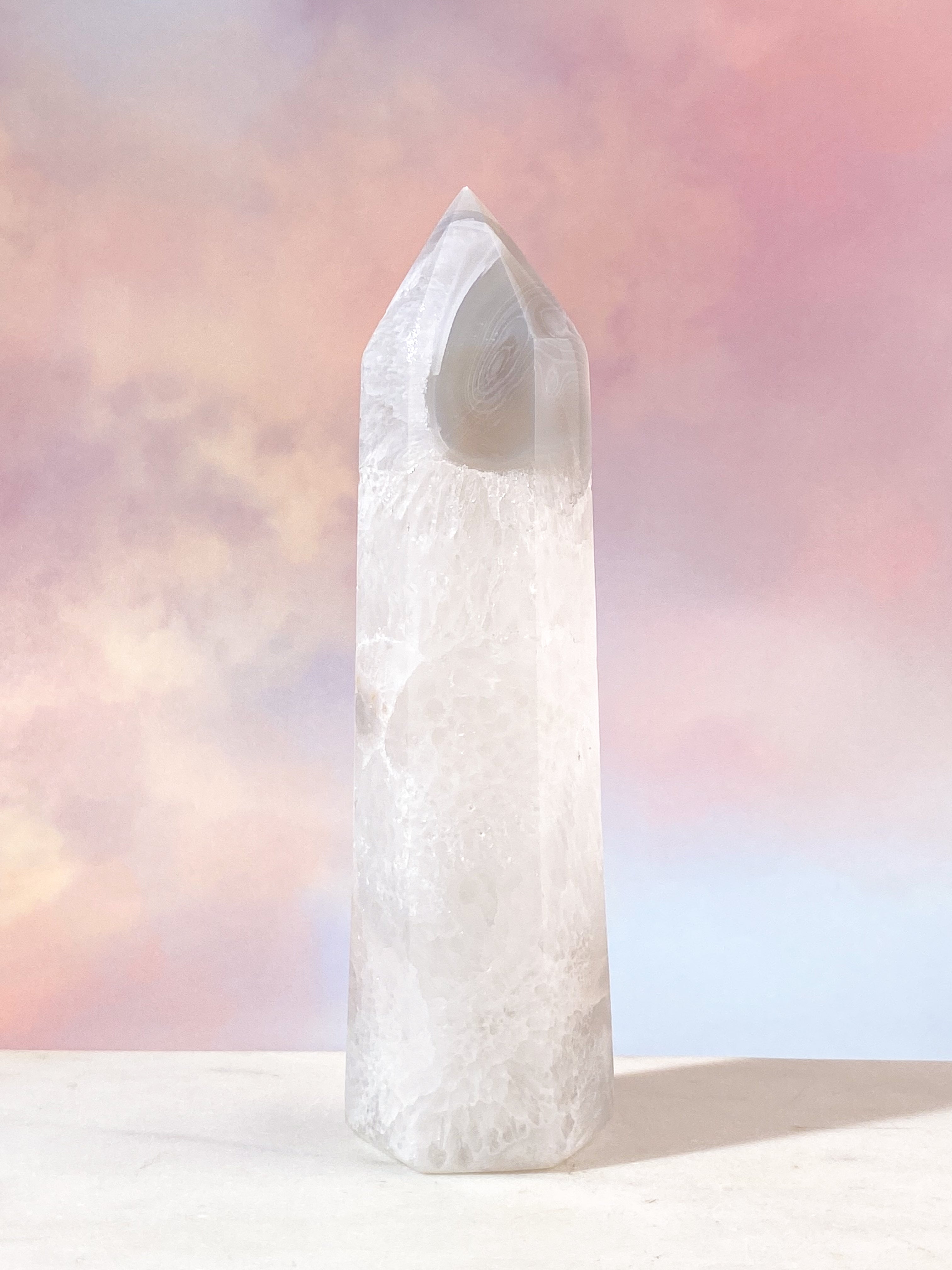 Druzy Agate Tower (No. 1)