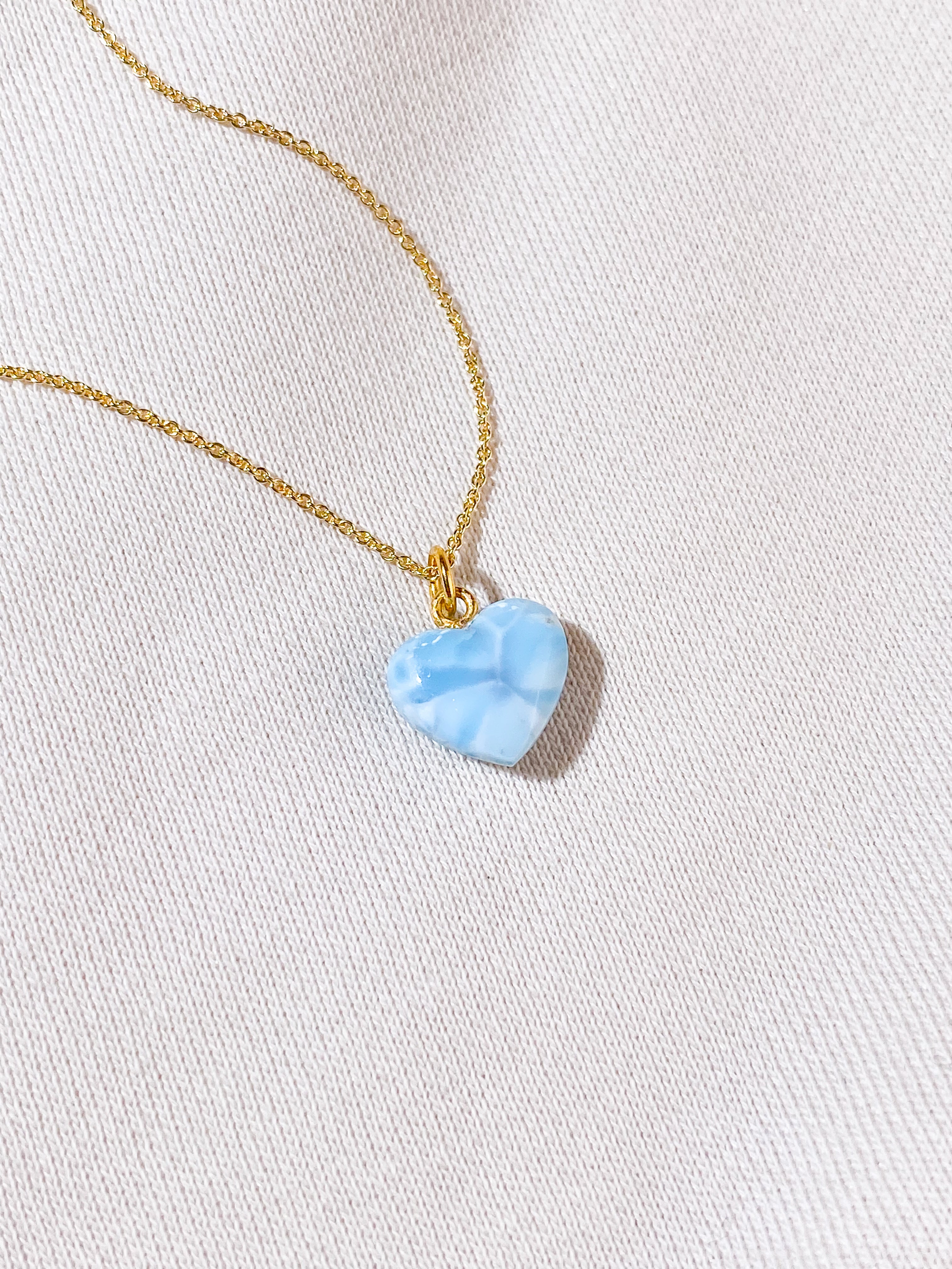Larimar Hjärtformad Hängsmycke (Nr. 4)