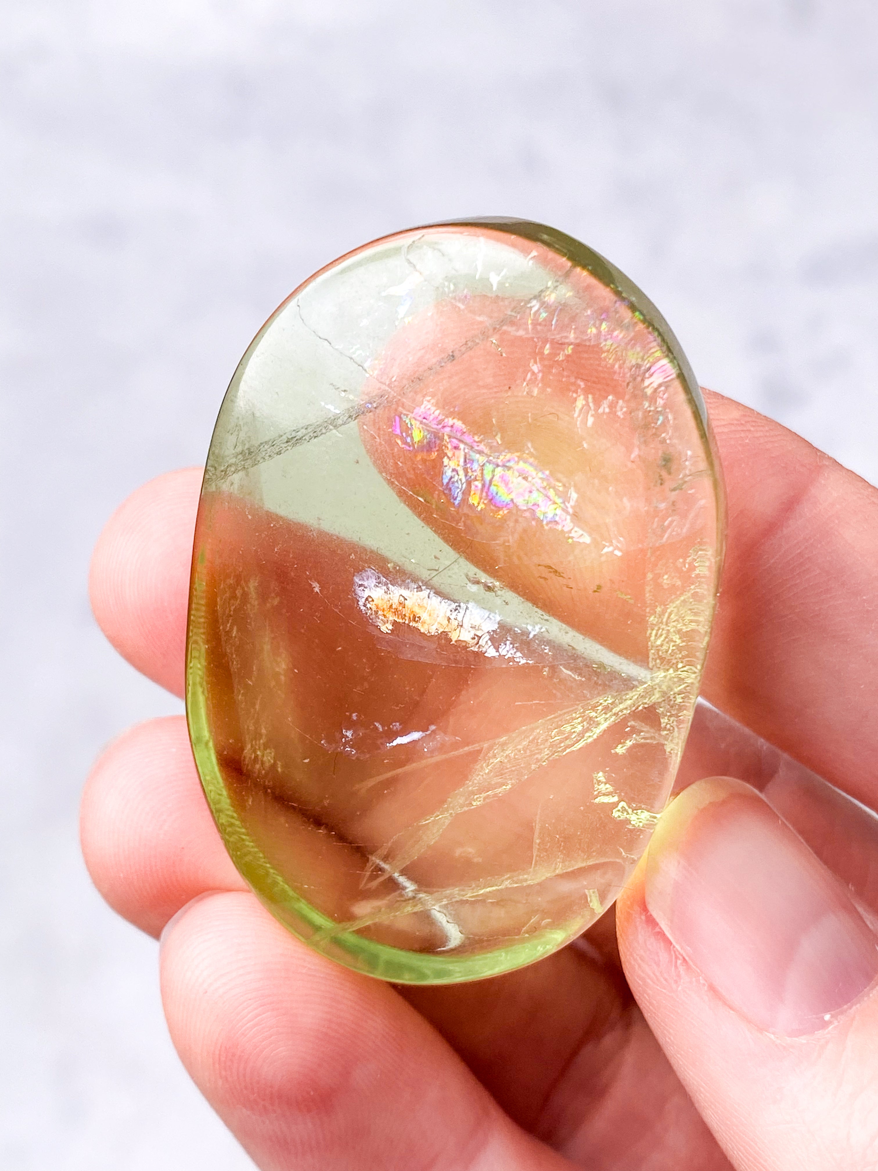 Grön äpple Fluorit Palmsten (nr 20) (Exklusiv)