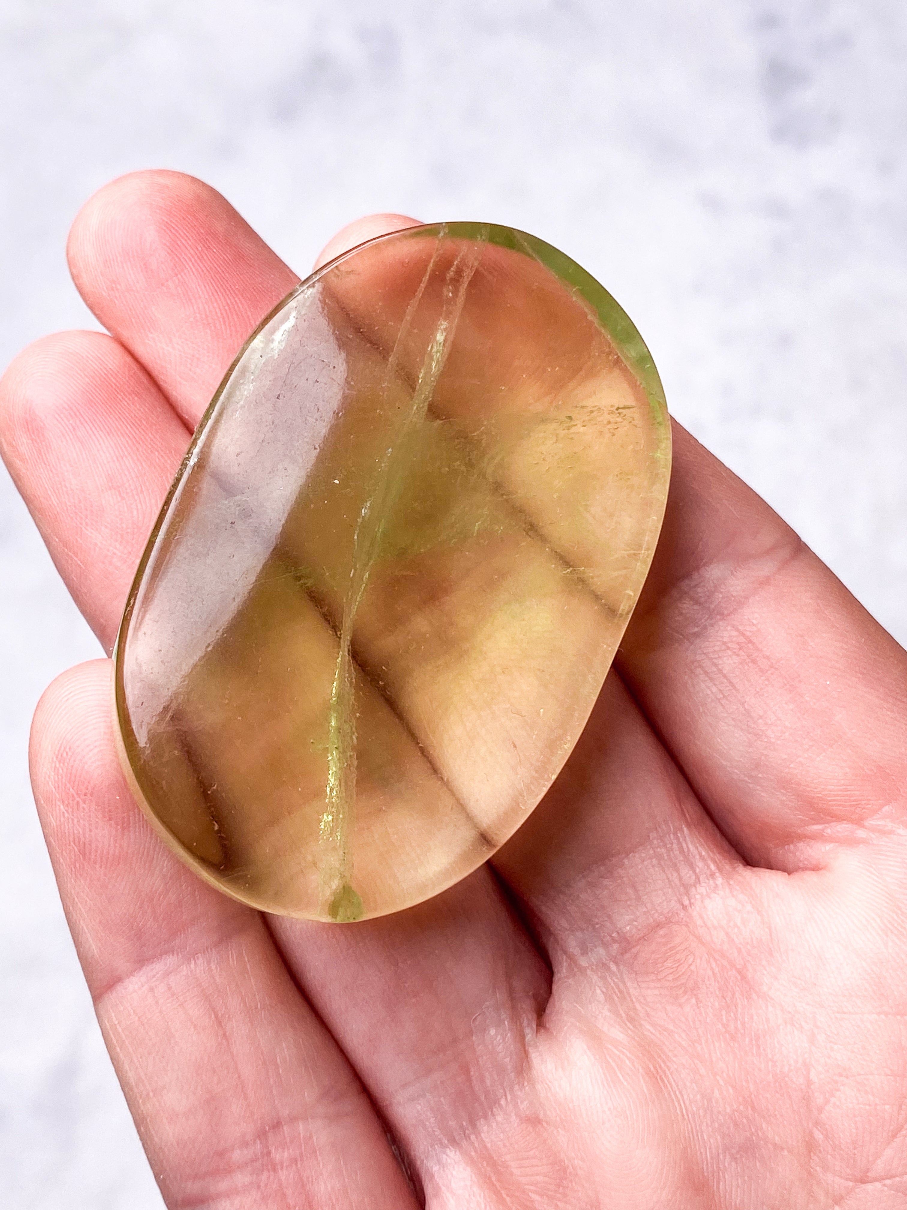 Grön äpple Fluorit Palmsten (nr 22) (Exklusiv)