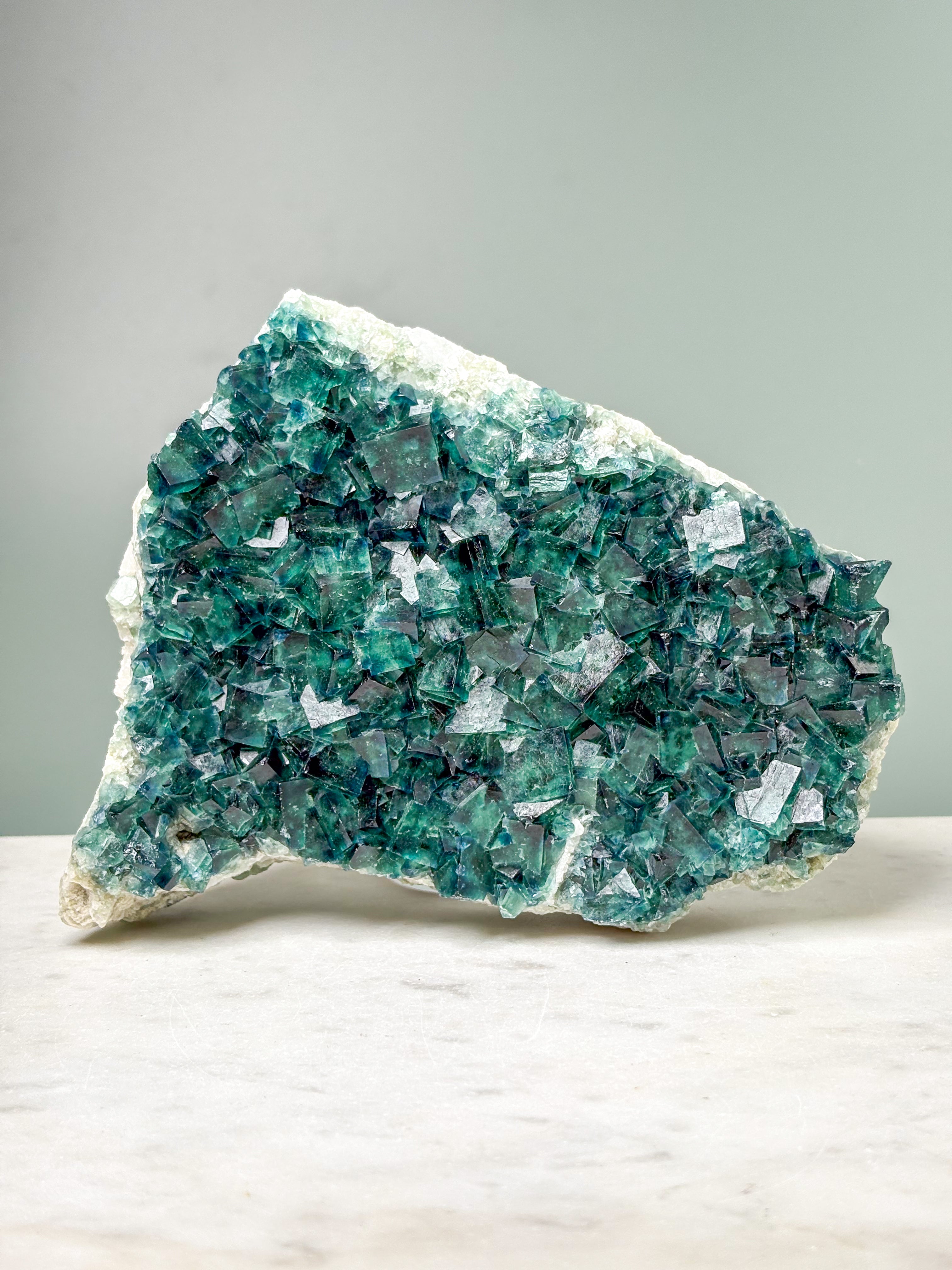 Grönt fluoritkluster (nr 4) Exklusiv kvalitet