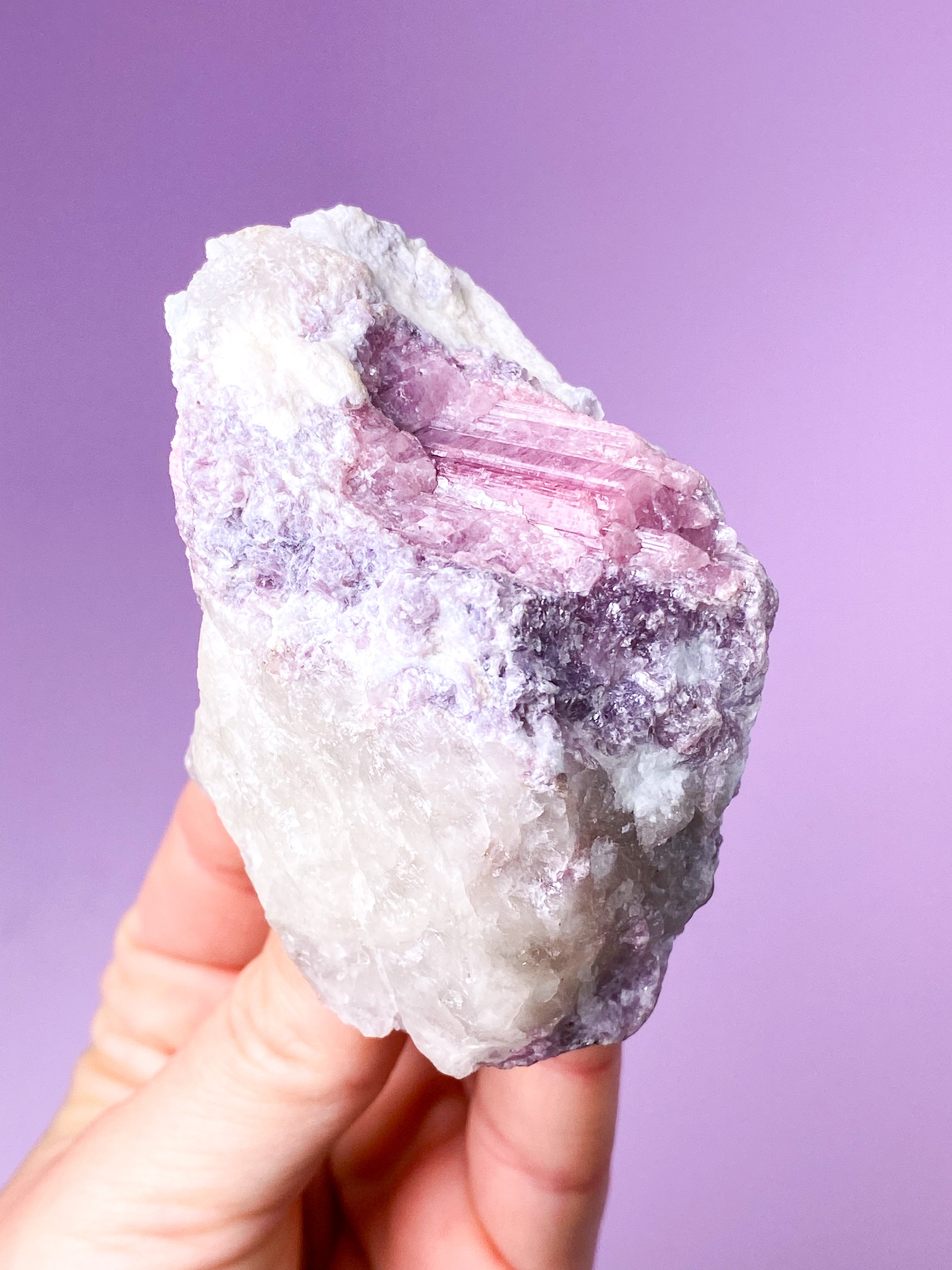 Rosa turmalinkluster (nr 9)