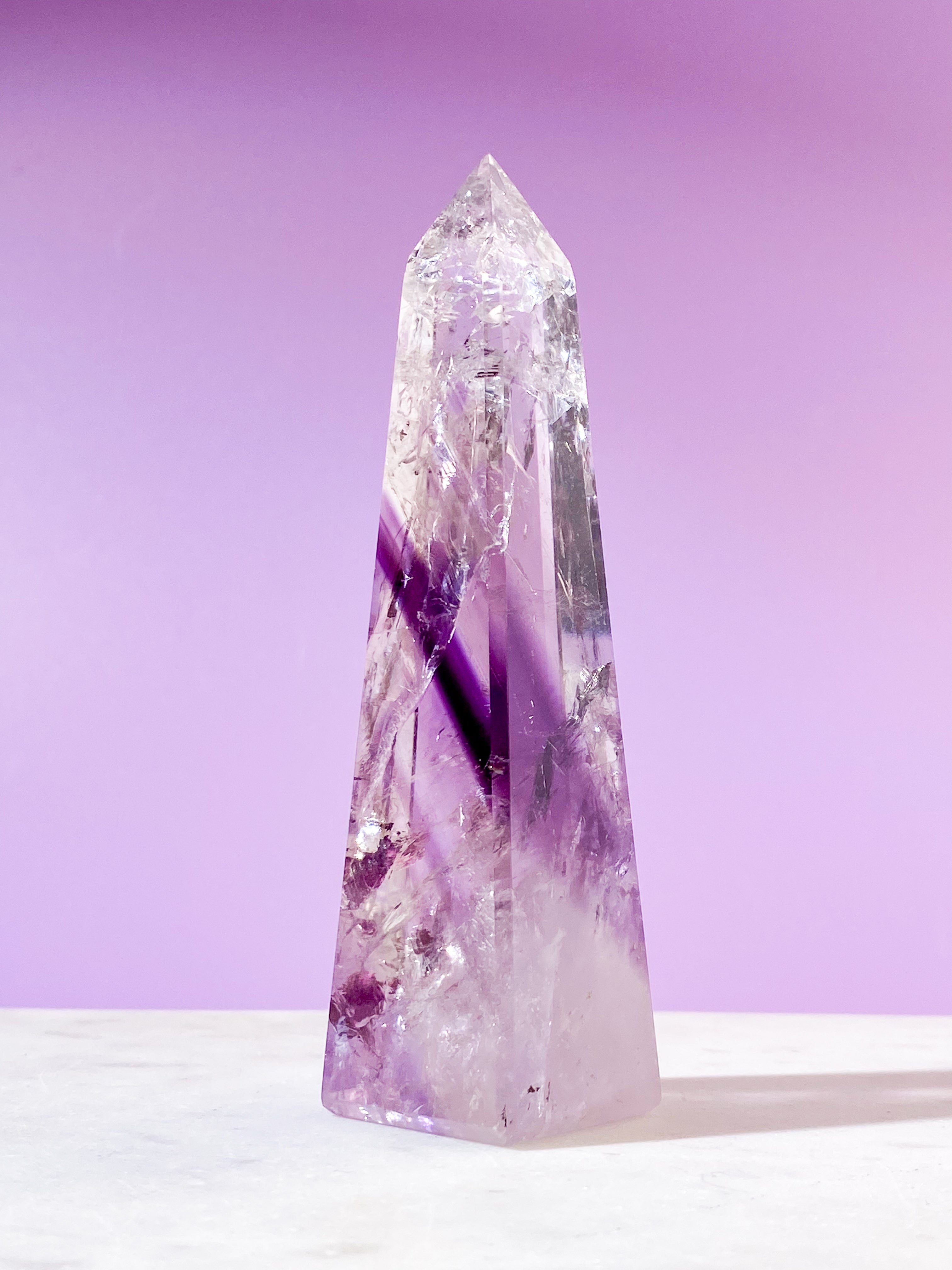 Smokey Fantom Ametist Obelisk (Nr. 21)
