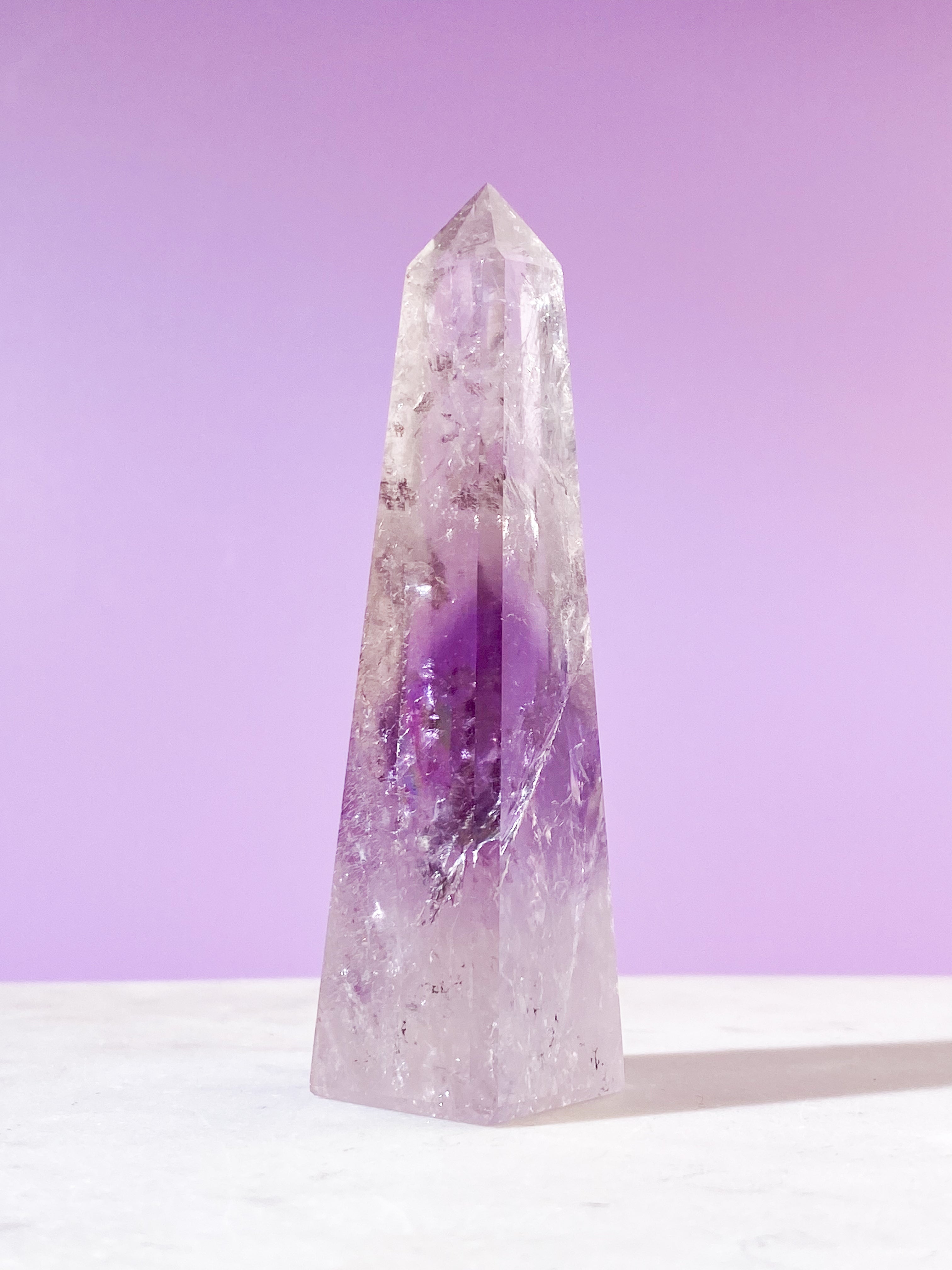 Smokey Phantom Ametist Obelisk (Nr. 22)