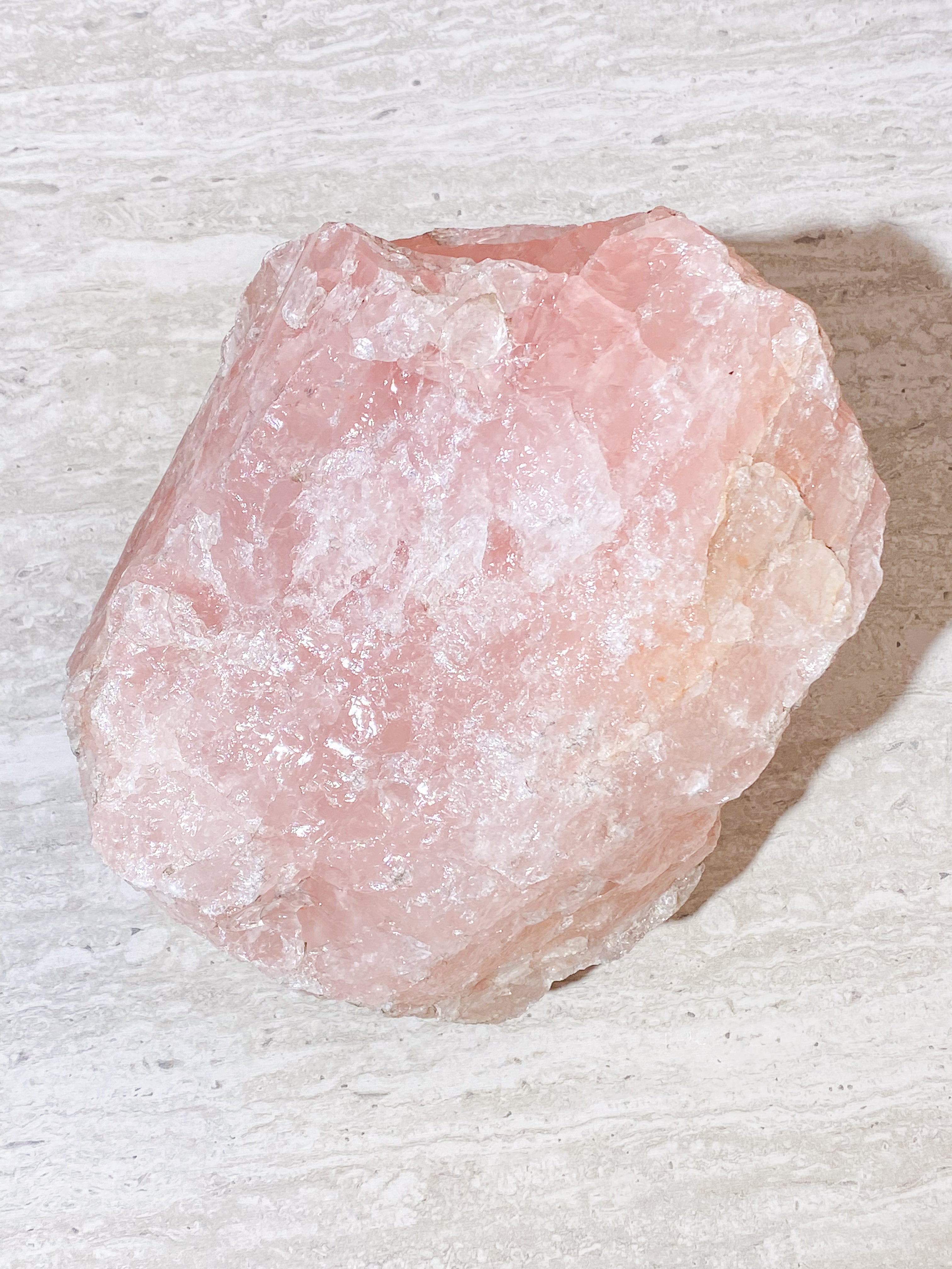 Stor rå rosenkvarts (nr 7) 8,9 kg.