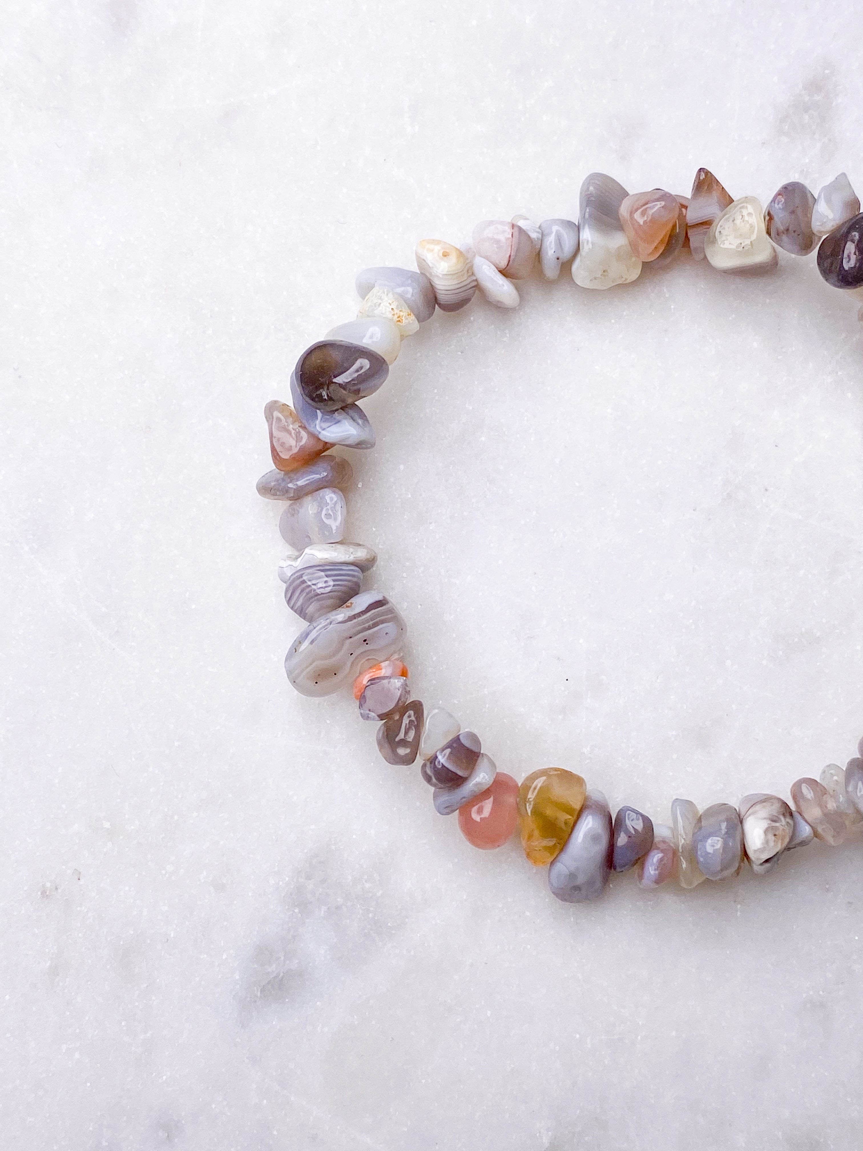 Armband med Botswana Agatflis