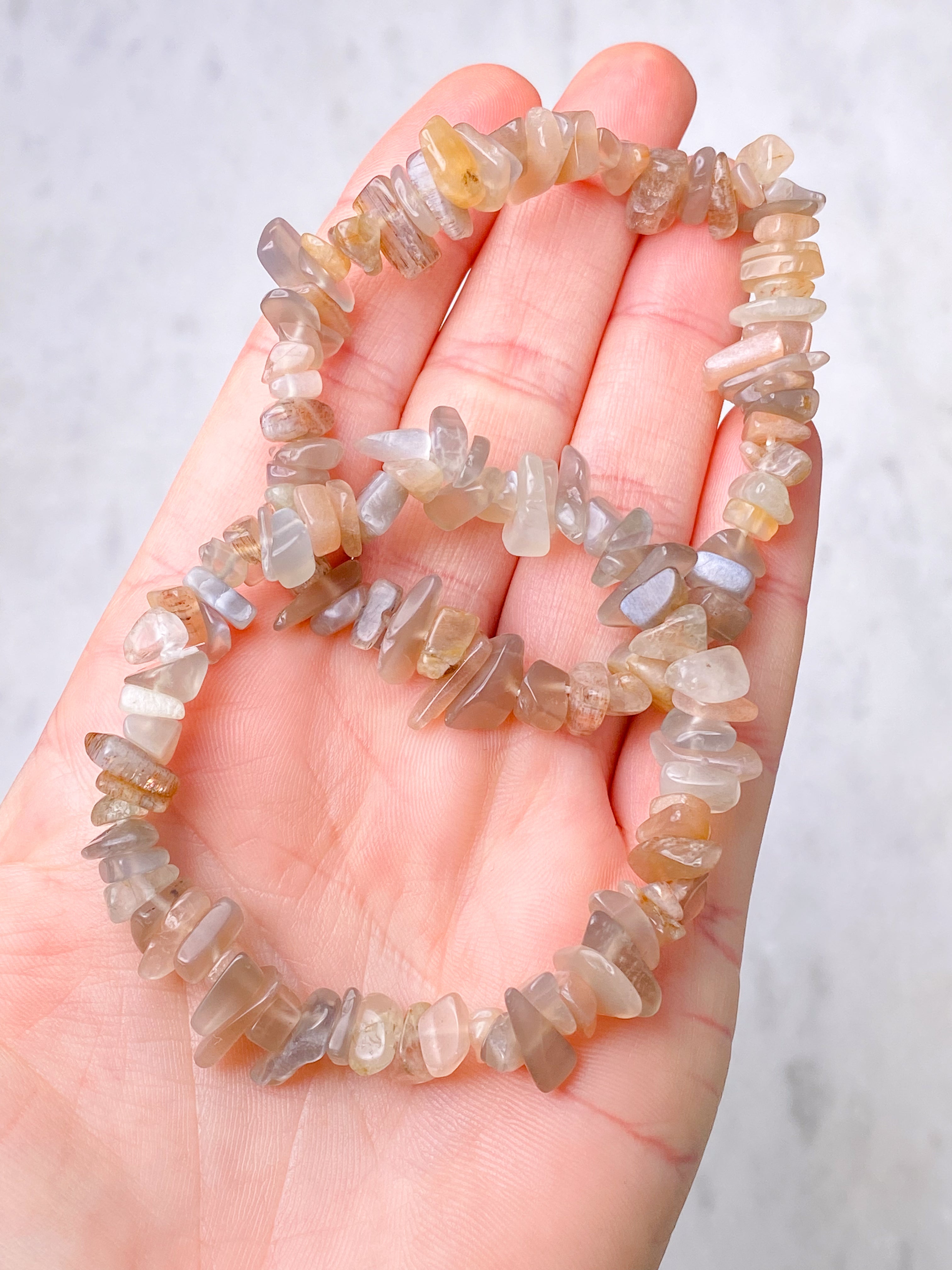 Svart månstensarmband