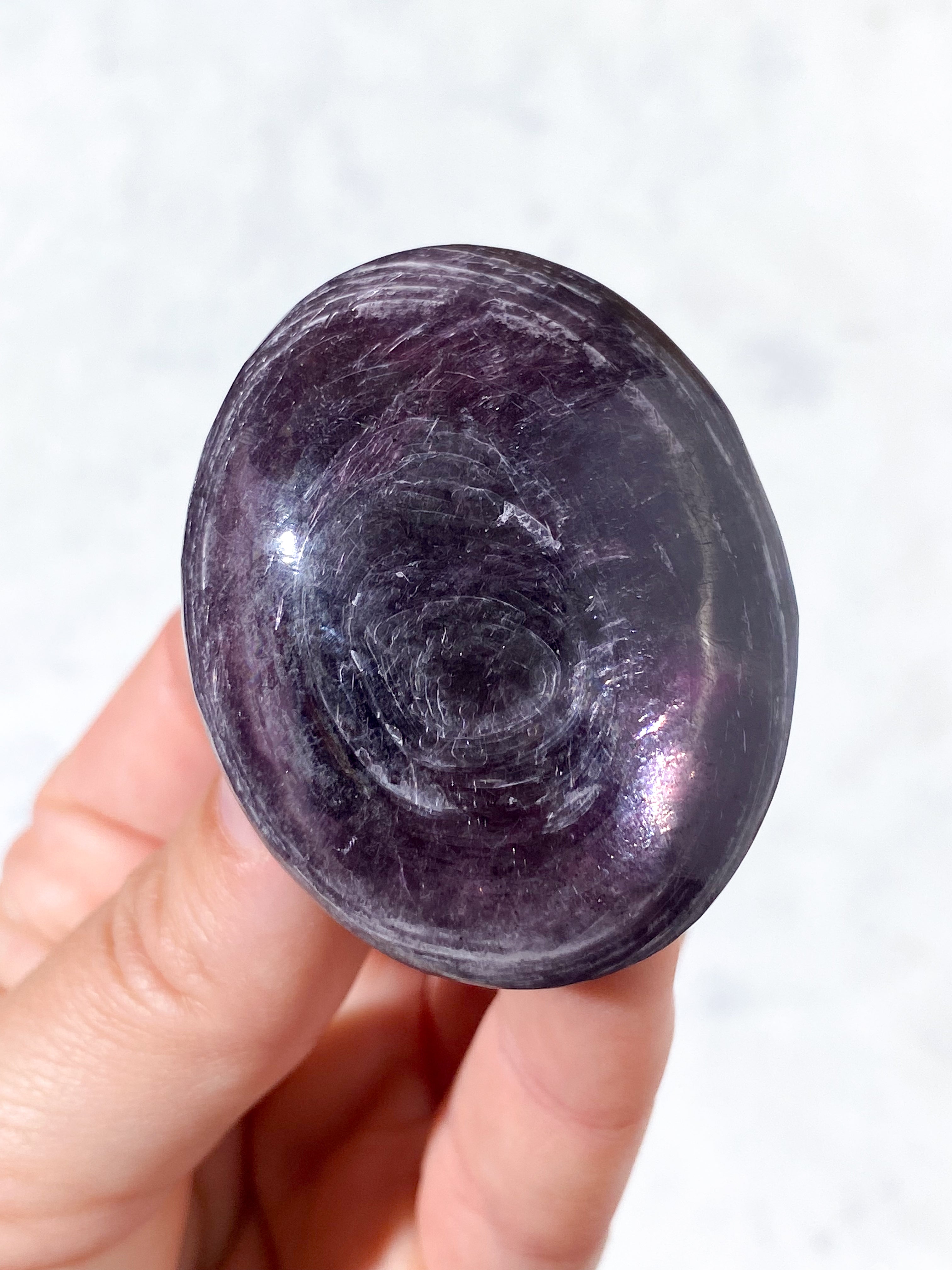 Gemmy Lepidolit Palmstone (Nr. 7)