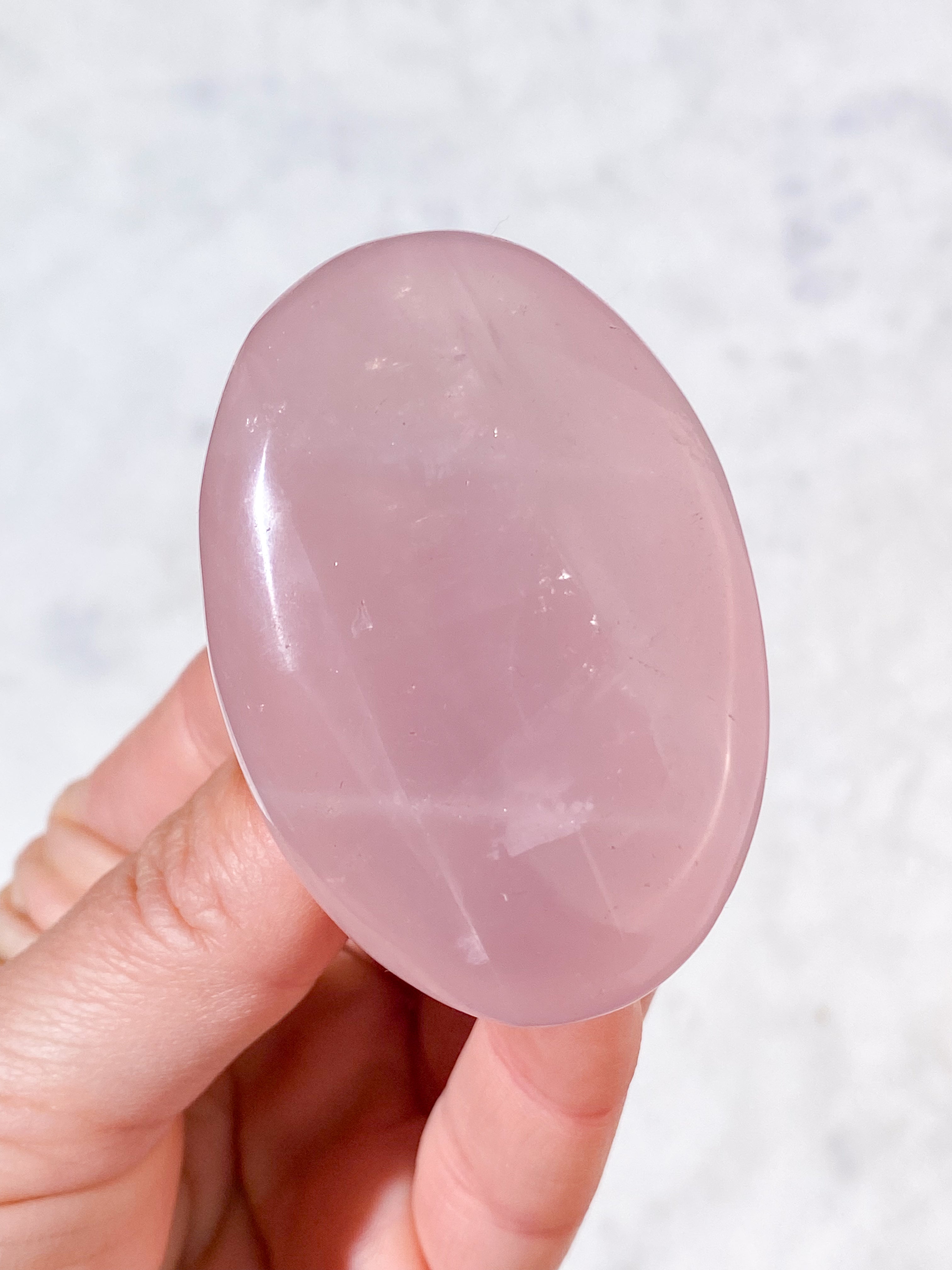 Rosenkvarts Palmstone (Nr 19)
