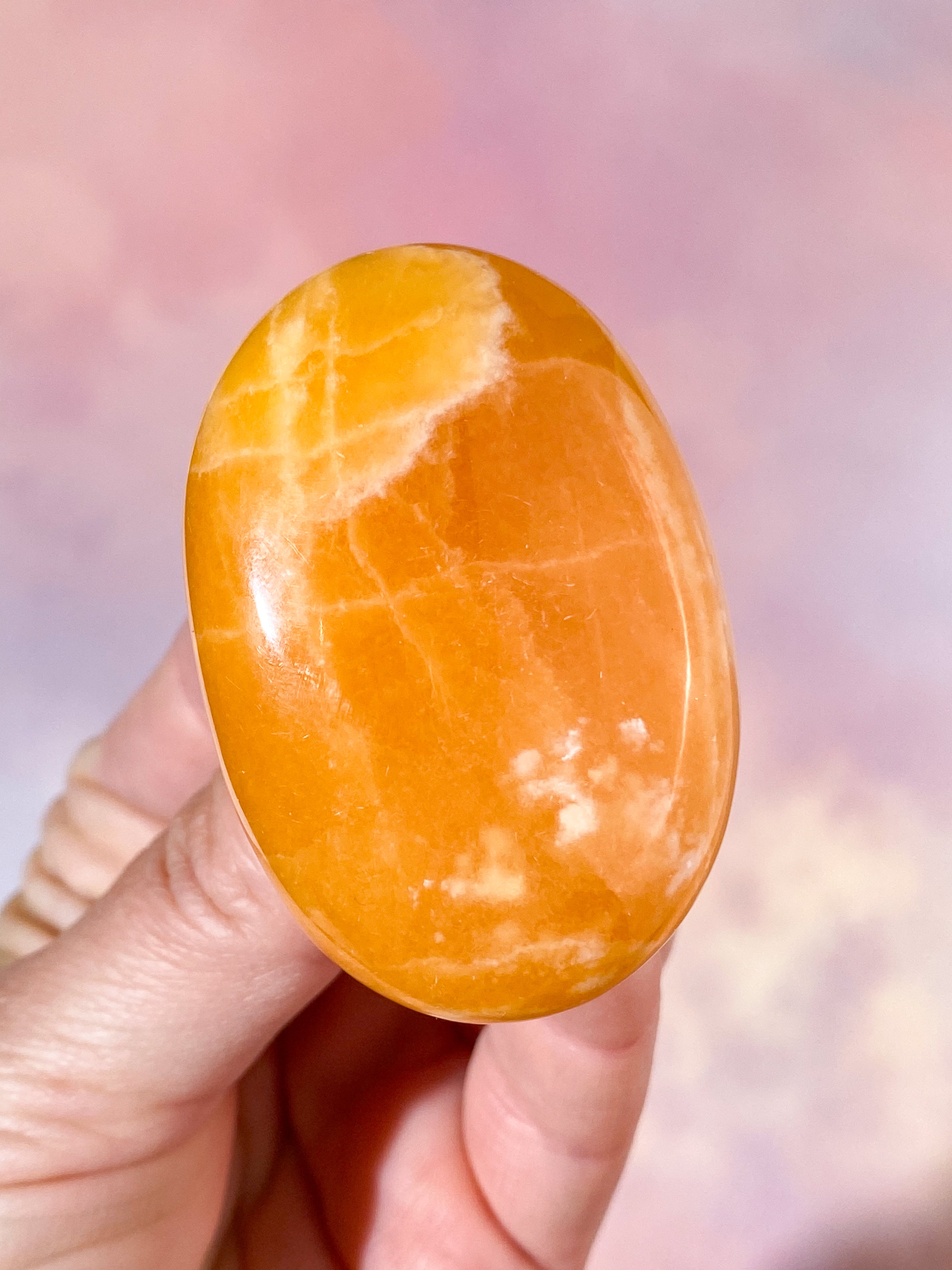 Orange Kalcit Palmsten (Nr. 13)