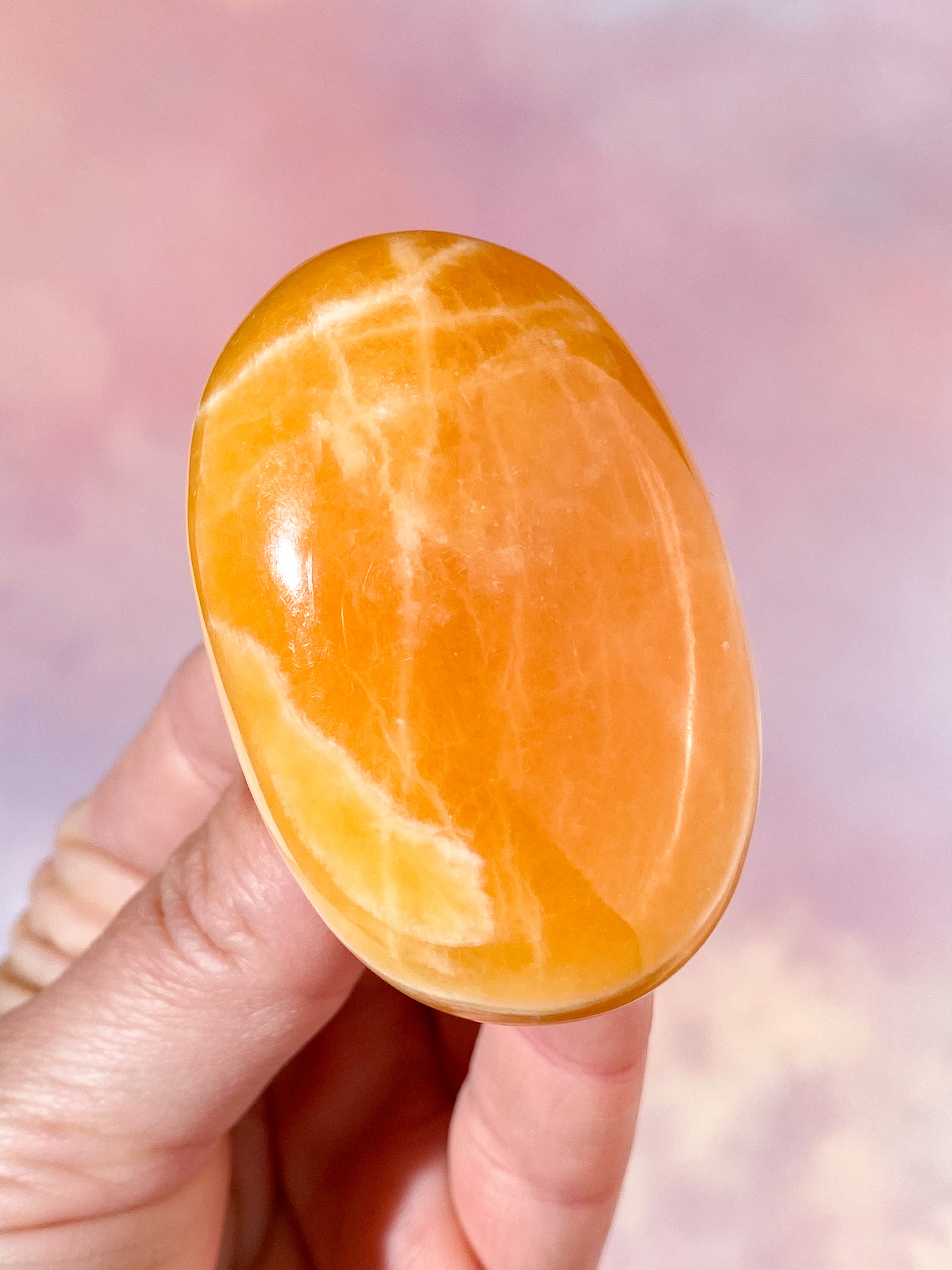 Orange Kalcit Palmsten (Nr. 17)