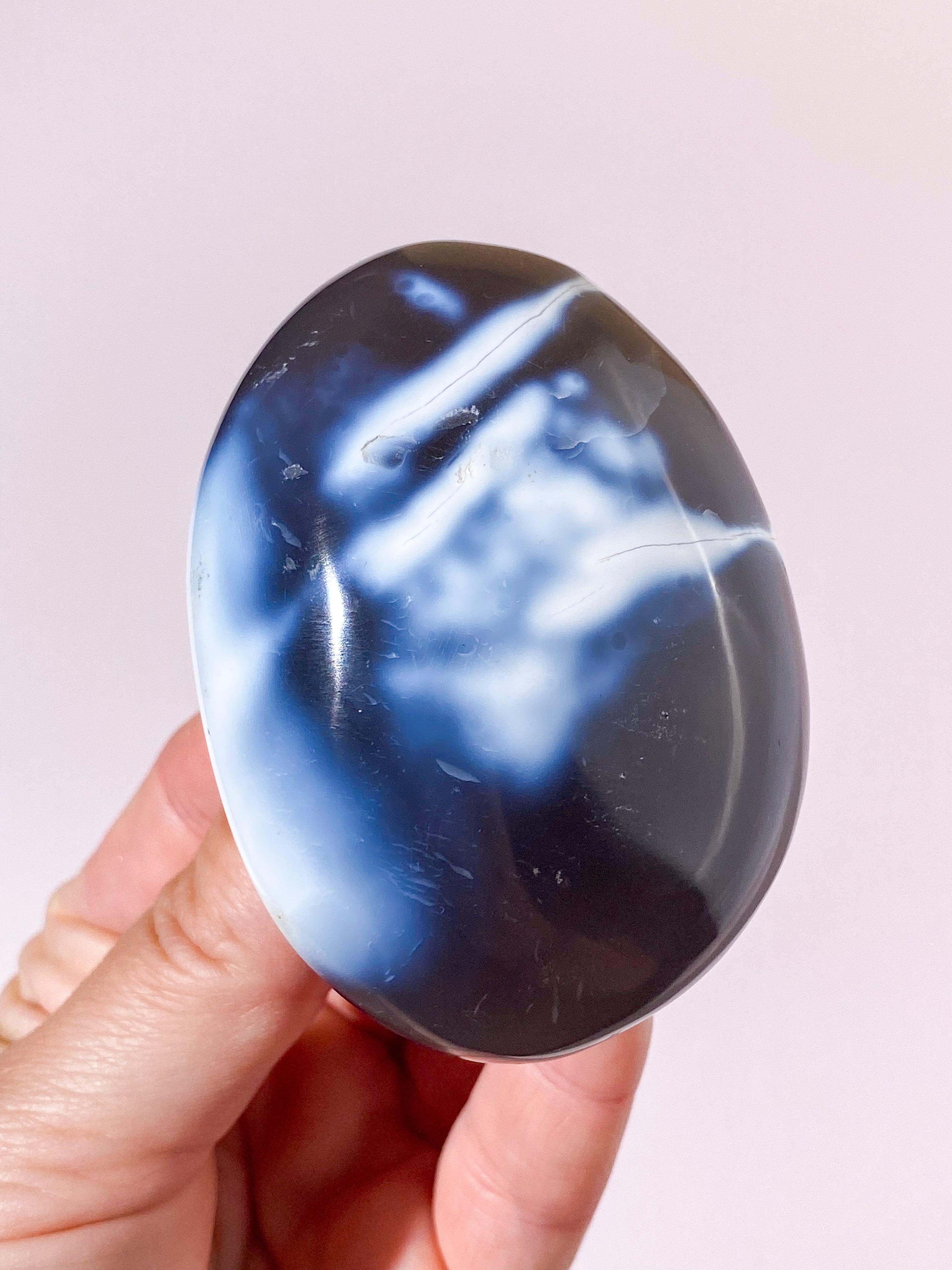 Orca Agat Palmstone (Nr. 6)