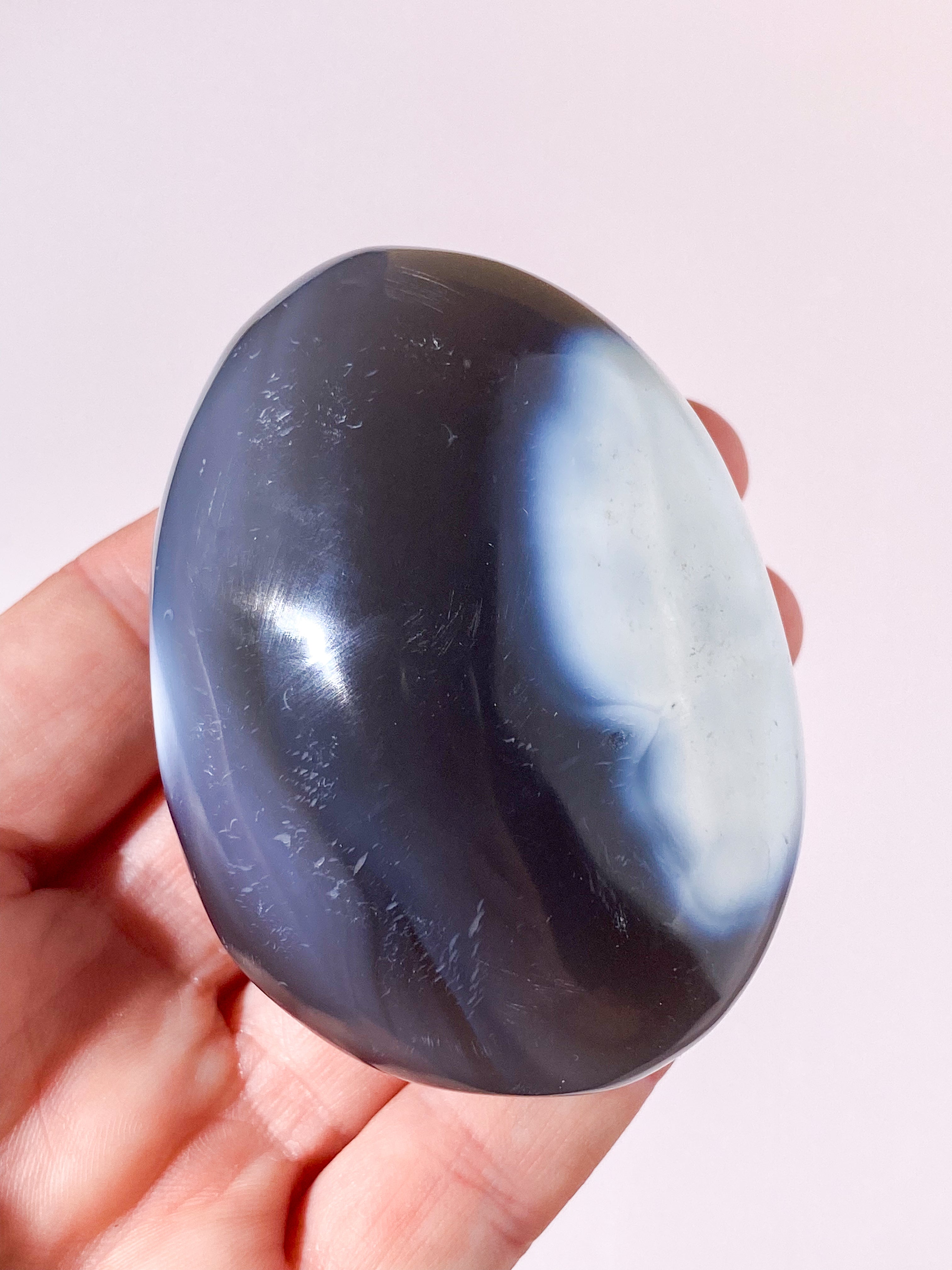 Orca Agat Palmstone (Nr. 6)