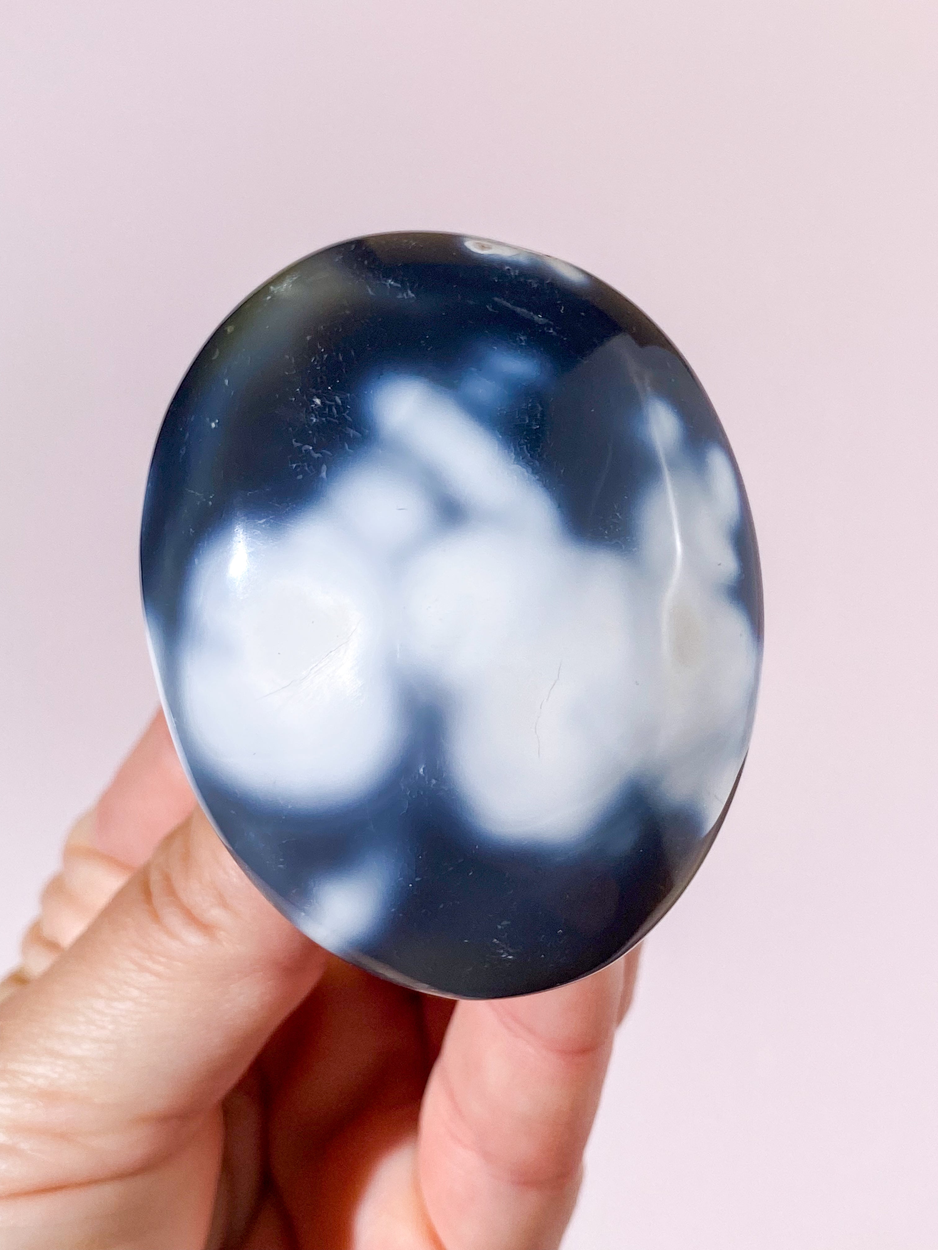 Orca Agat Palmstone (Nr. 9)