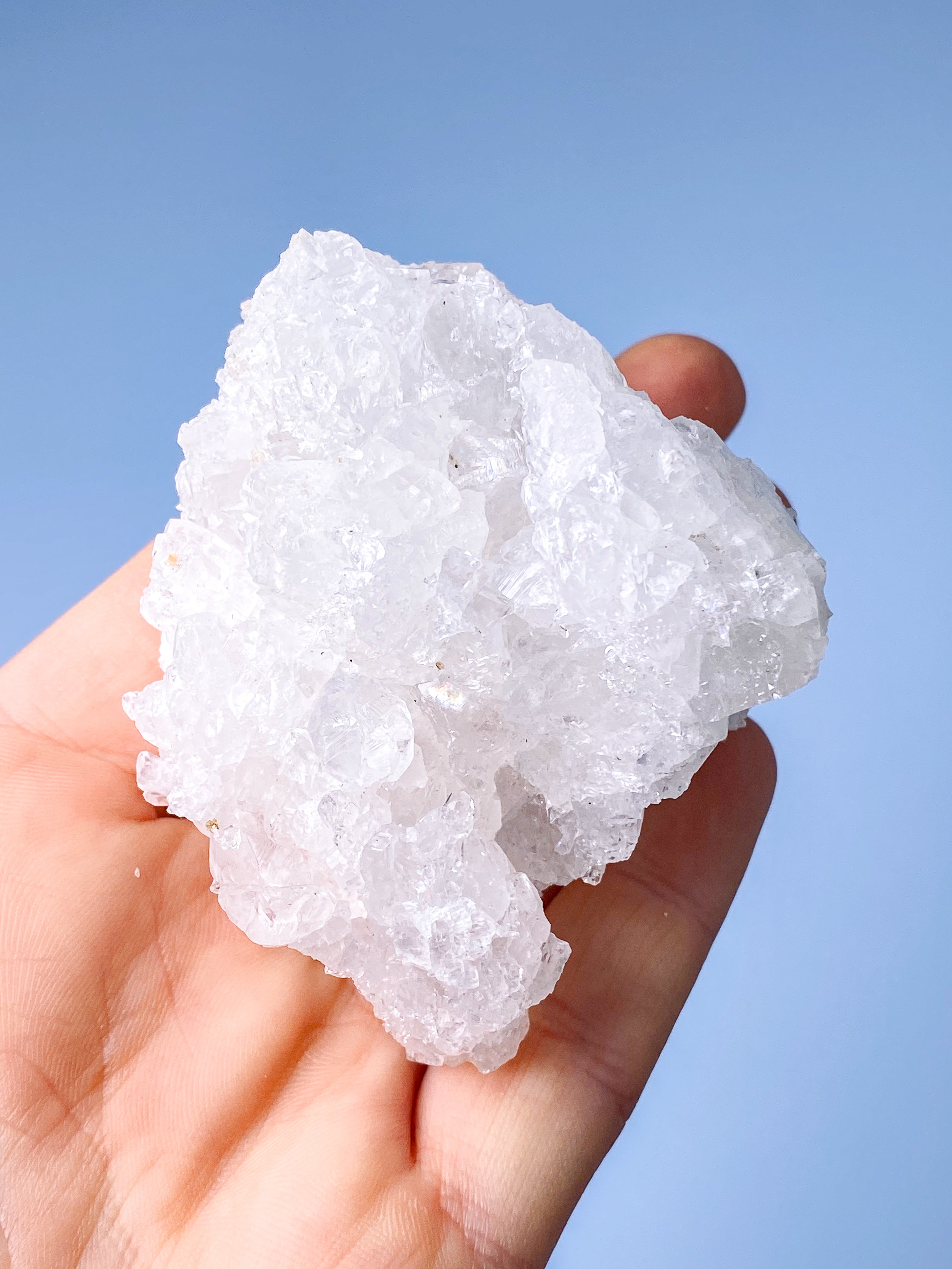 Vitt aragonitkluster (nr 4)