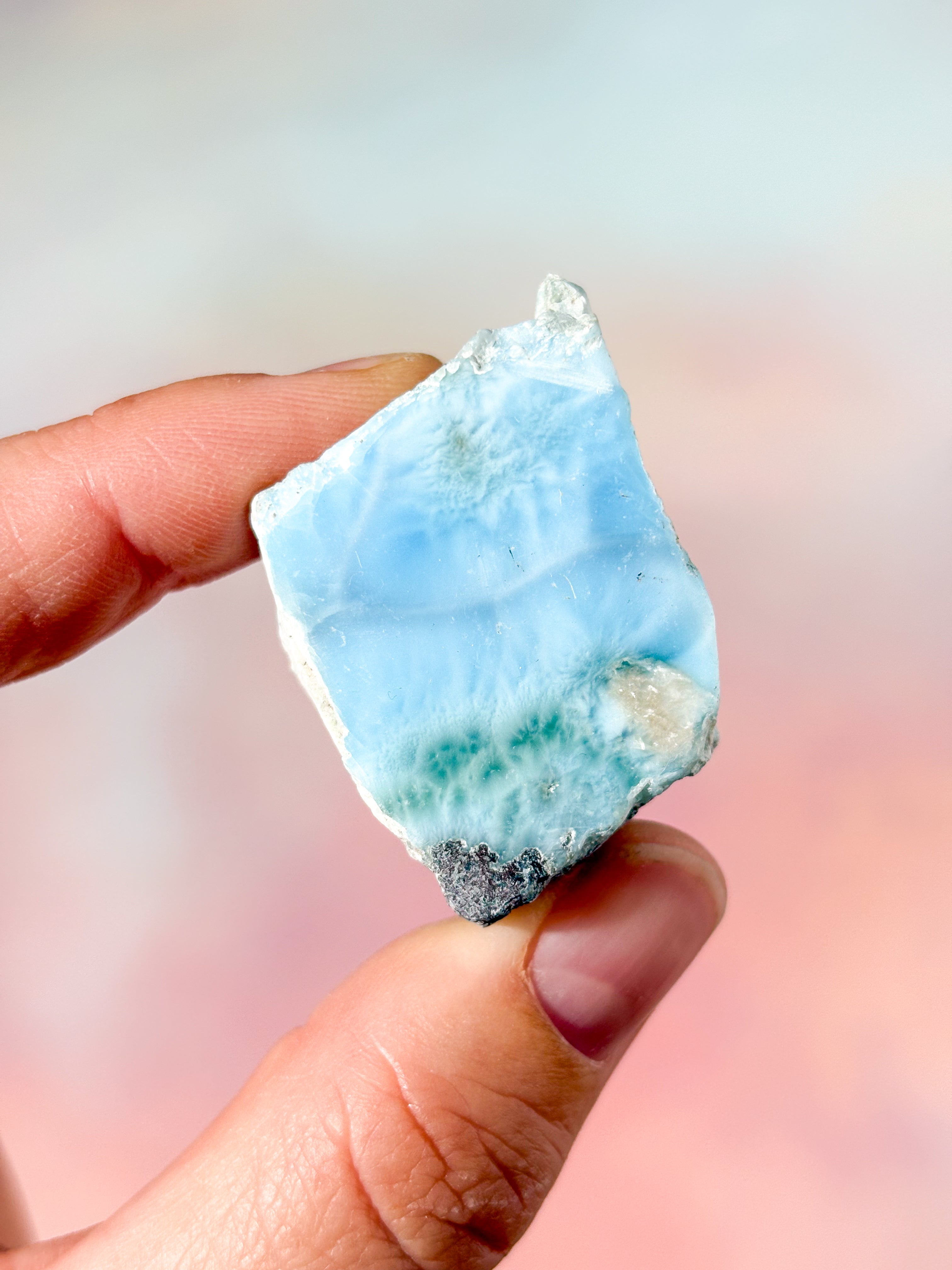 Larimar Rå Poleret (Nr. 54) Eksklusiv Kvalitet