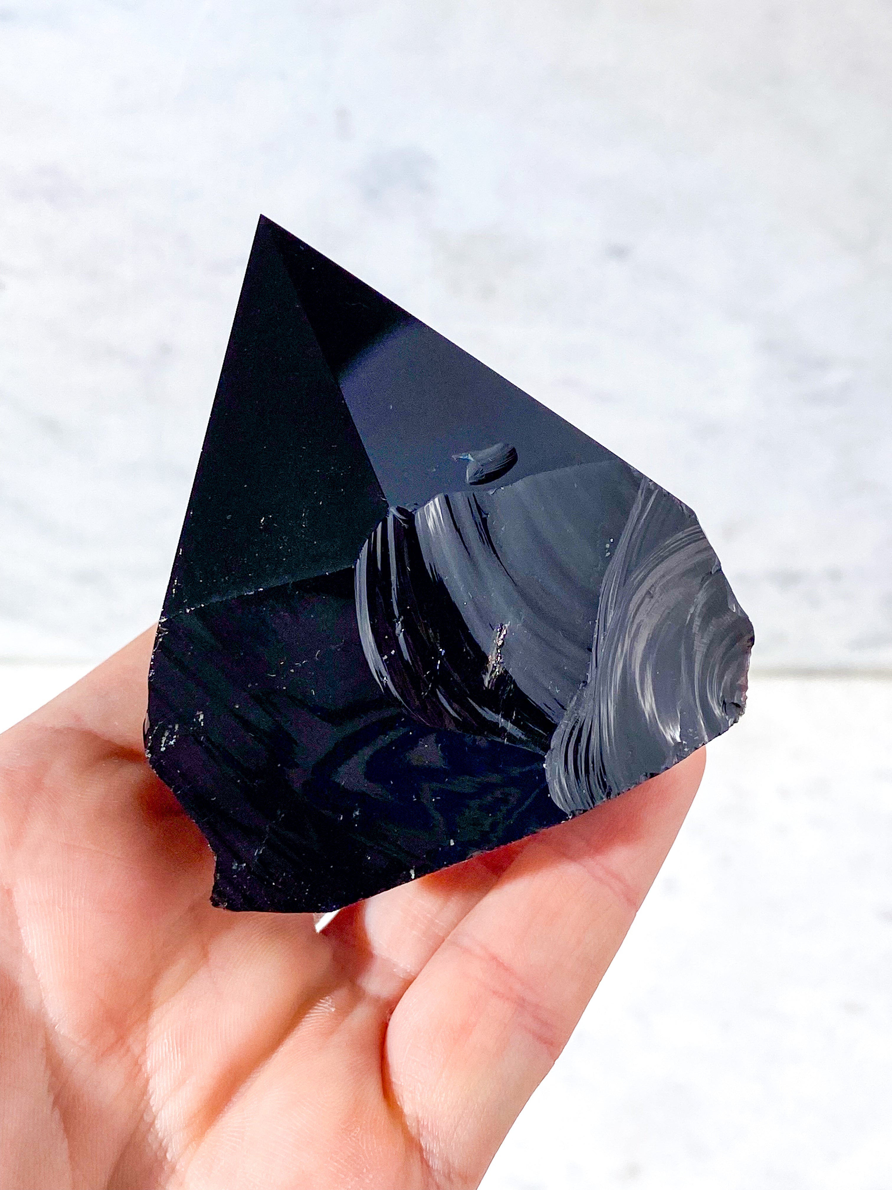 Obsidian Med Poleret Spids (Nr. 5)