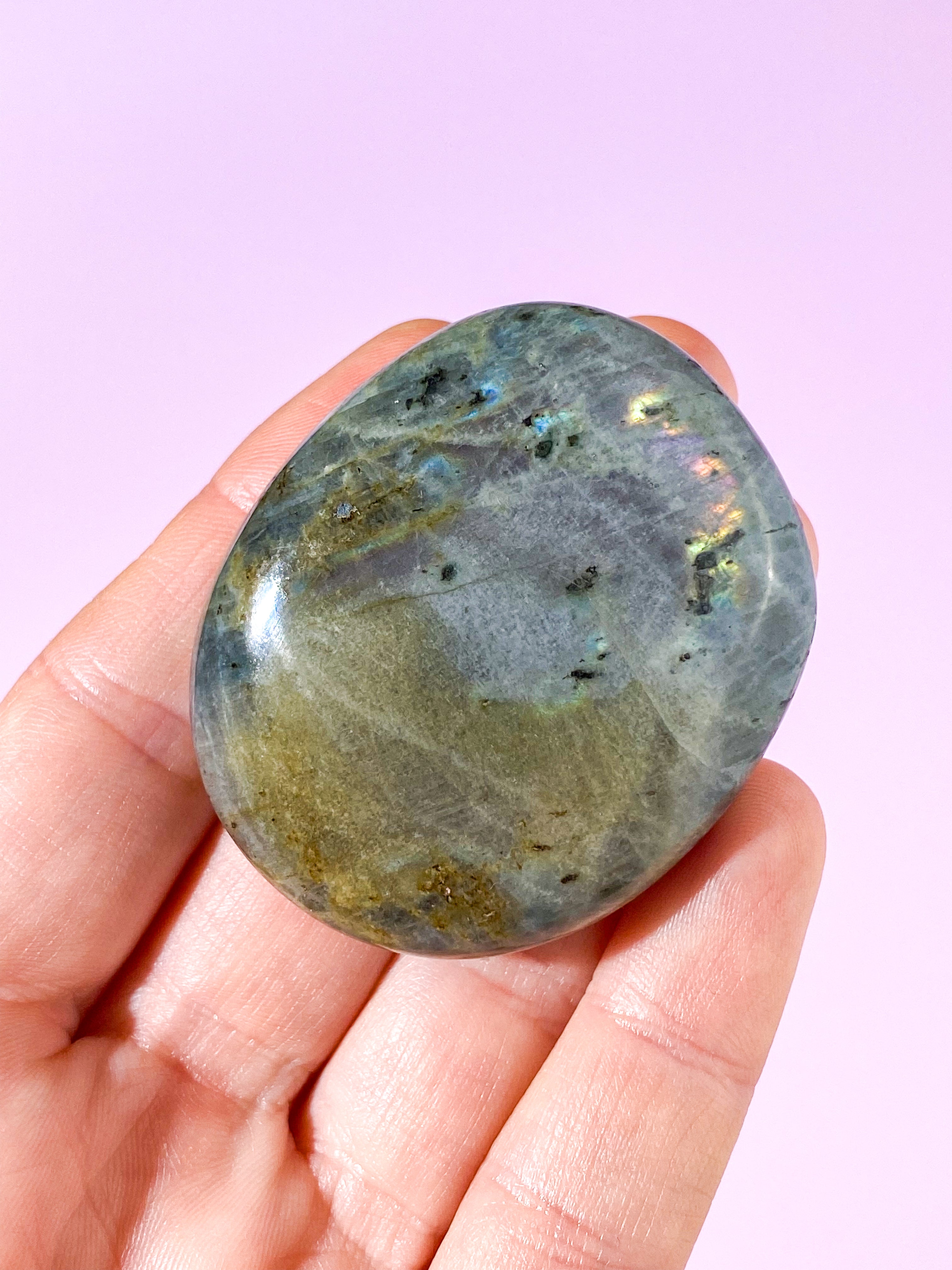 Sunset Labradorit Palmstone (Nr. 4)