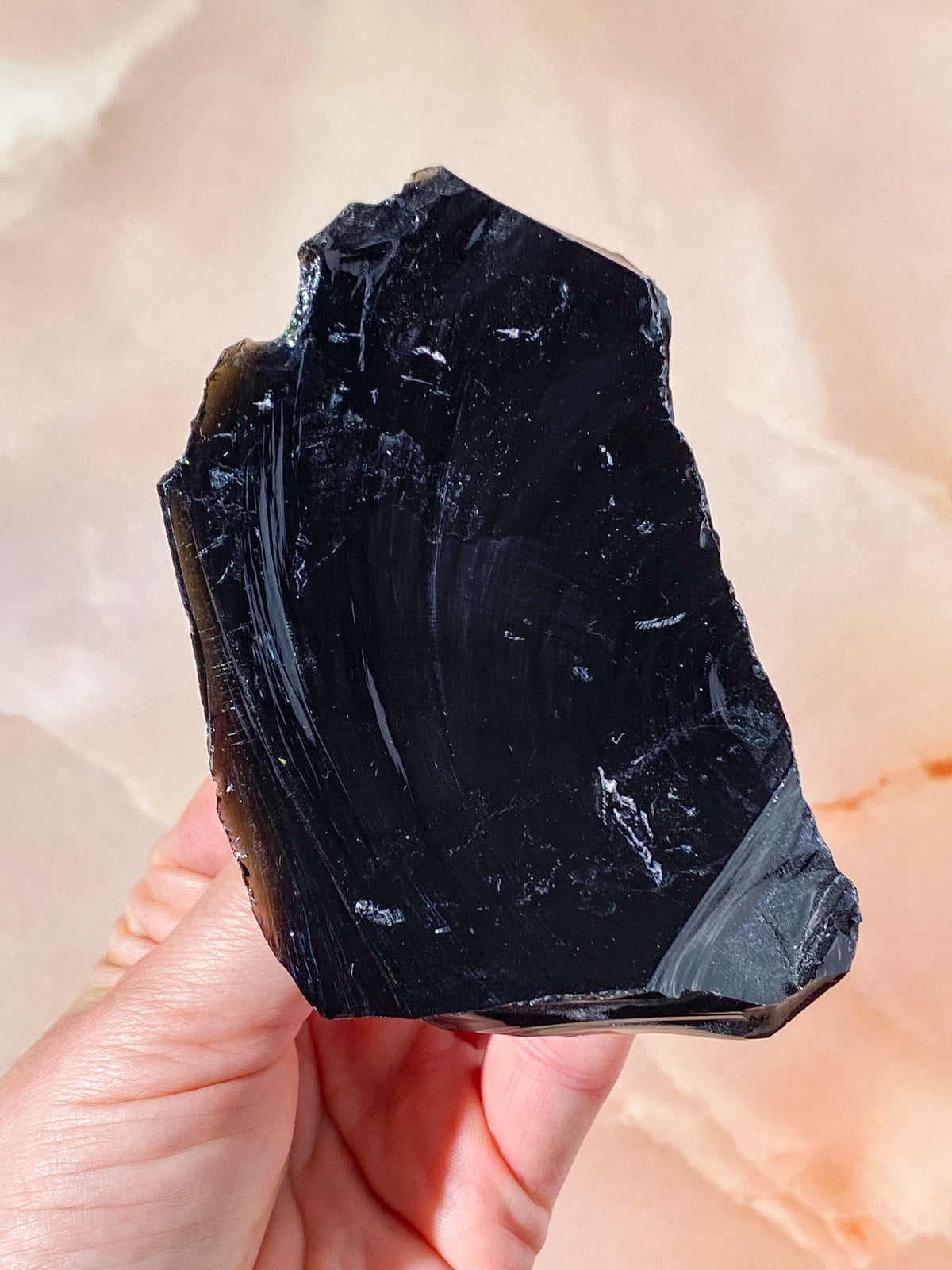 Rå svart obsidian (nr 1)