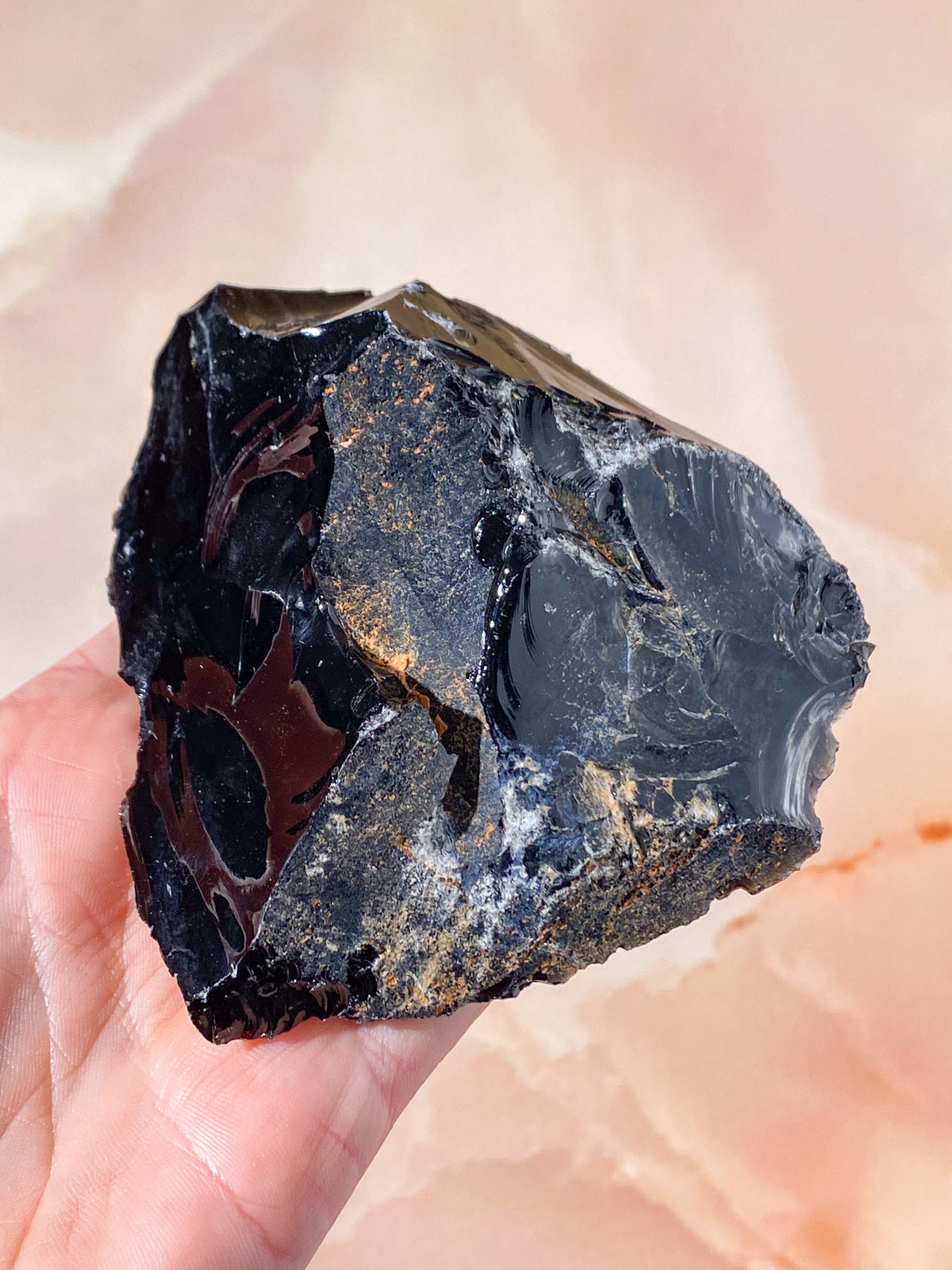 Rå svart obsidian (nr 2)