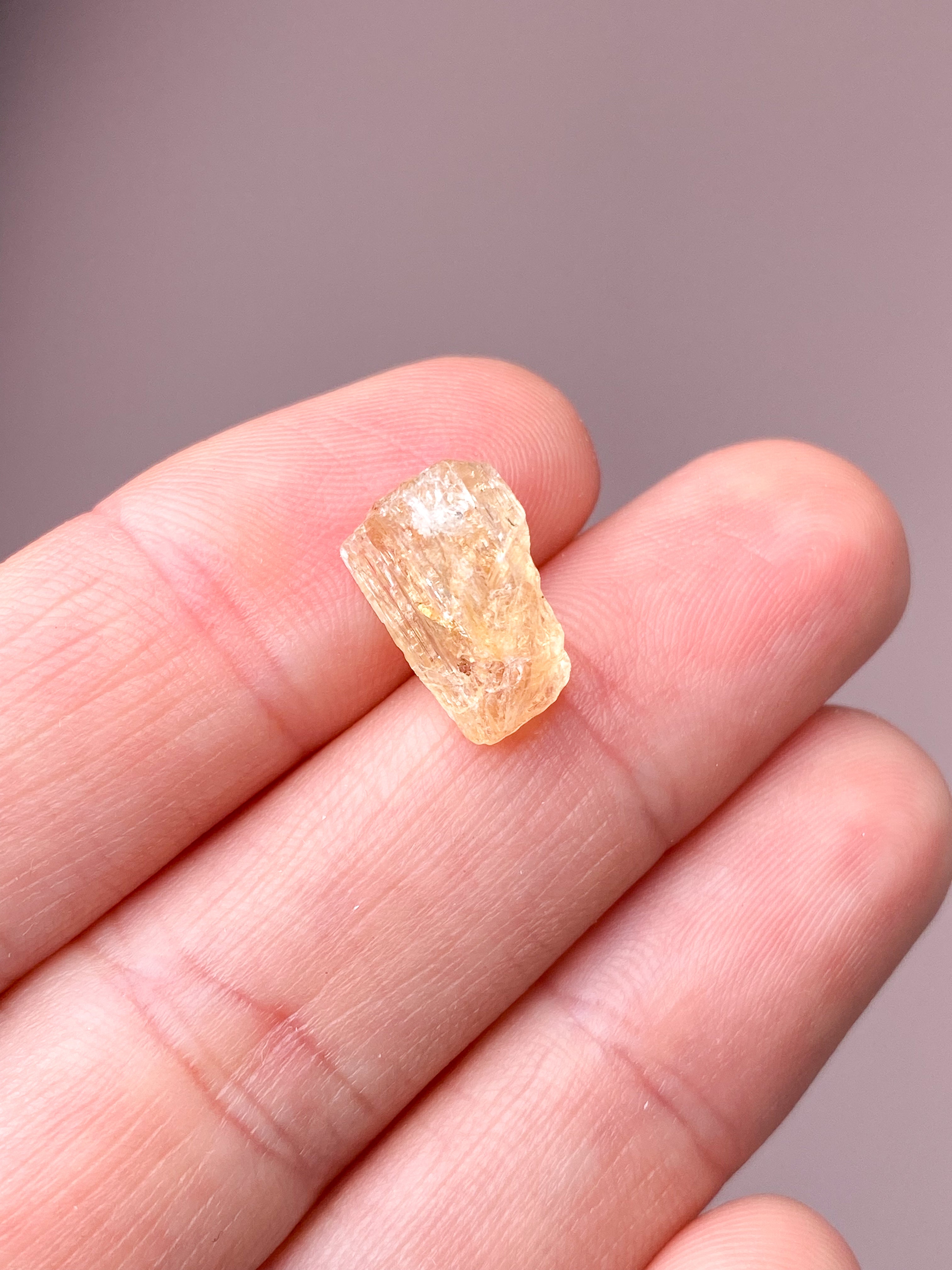 Akvamarin - Petite Heart - Guld