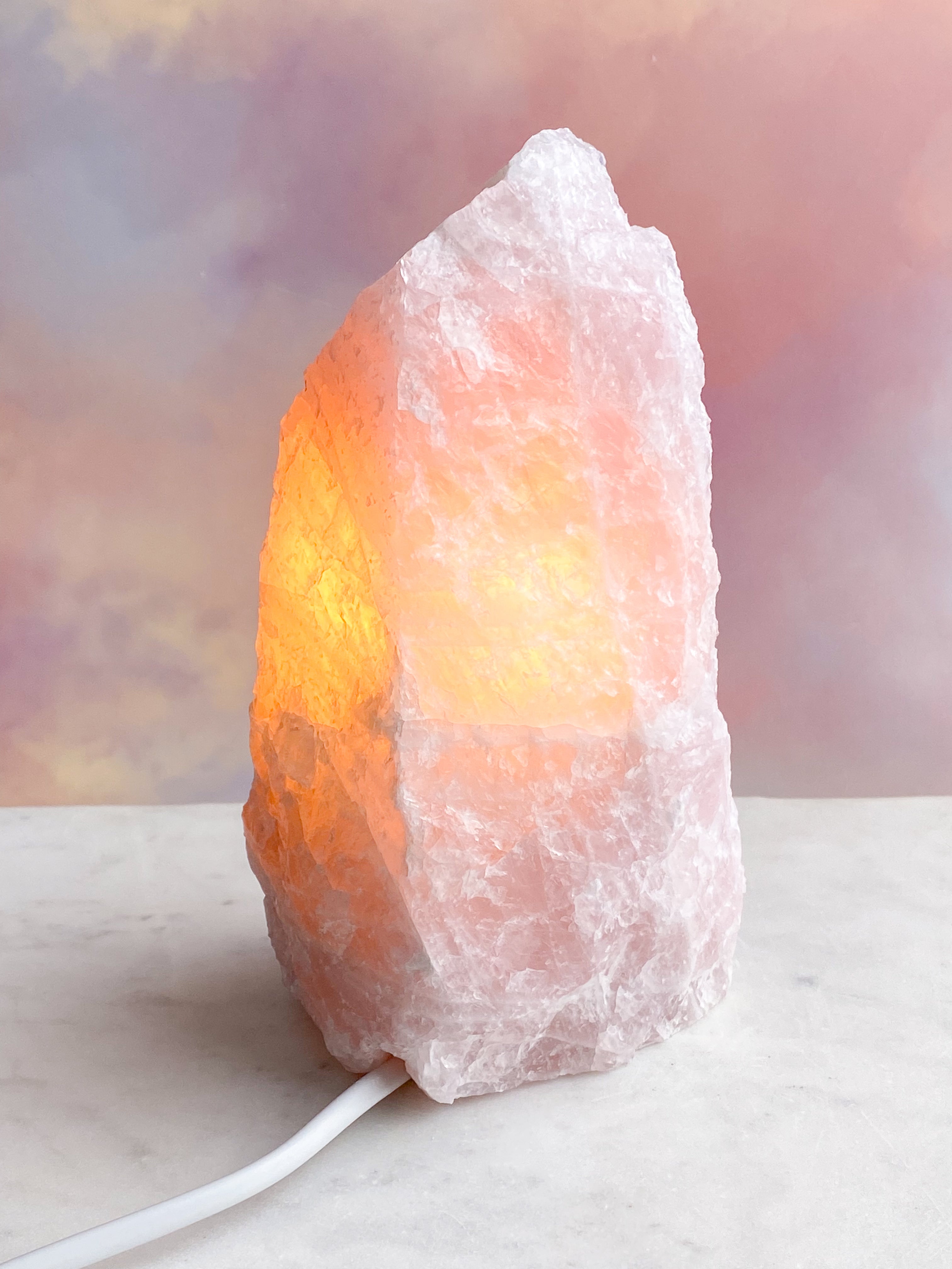 Rosakvarts Lampe (Nr. 2)