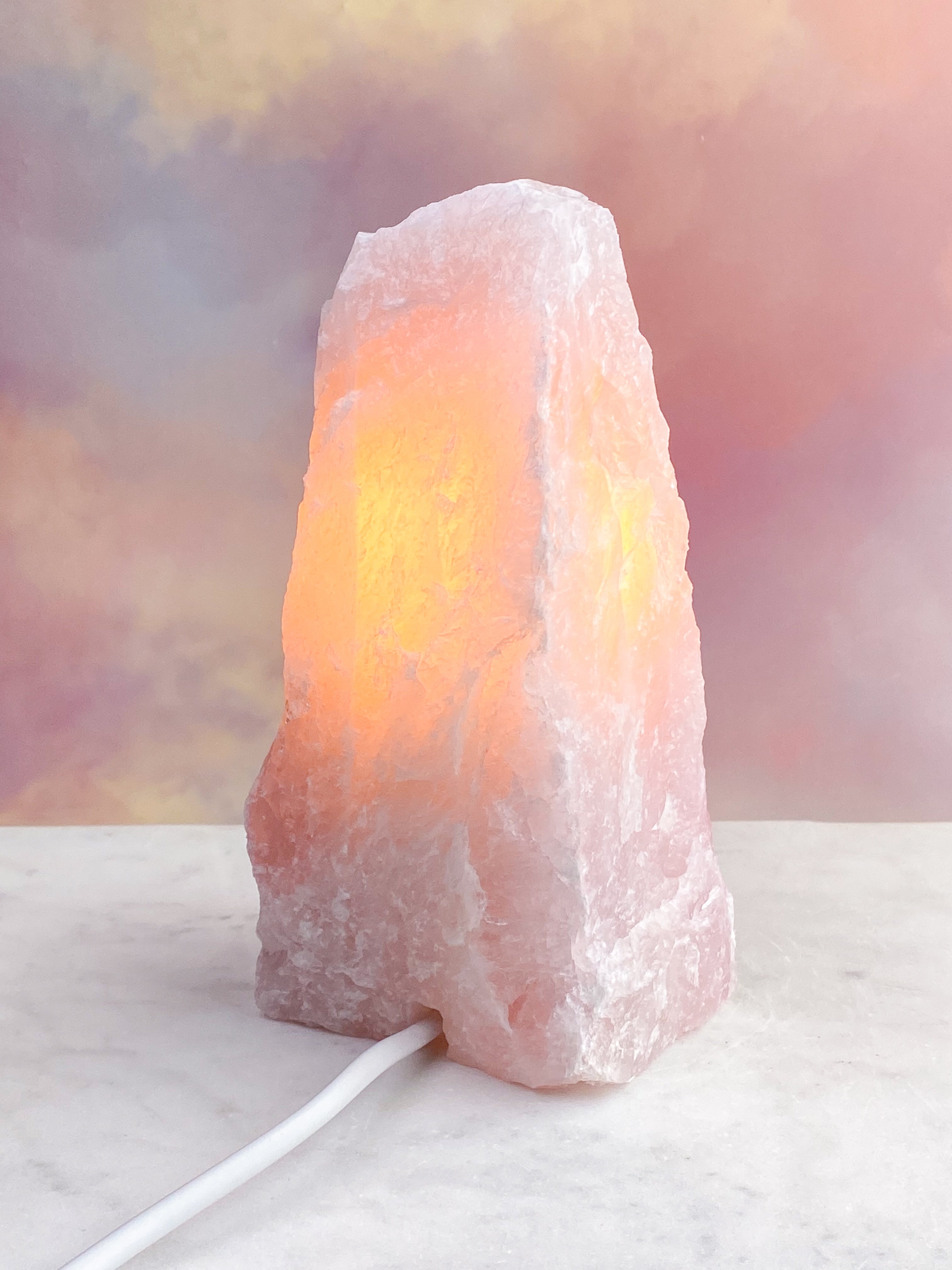 Rosakvarts Lampe (Nr. 8)