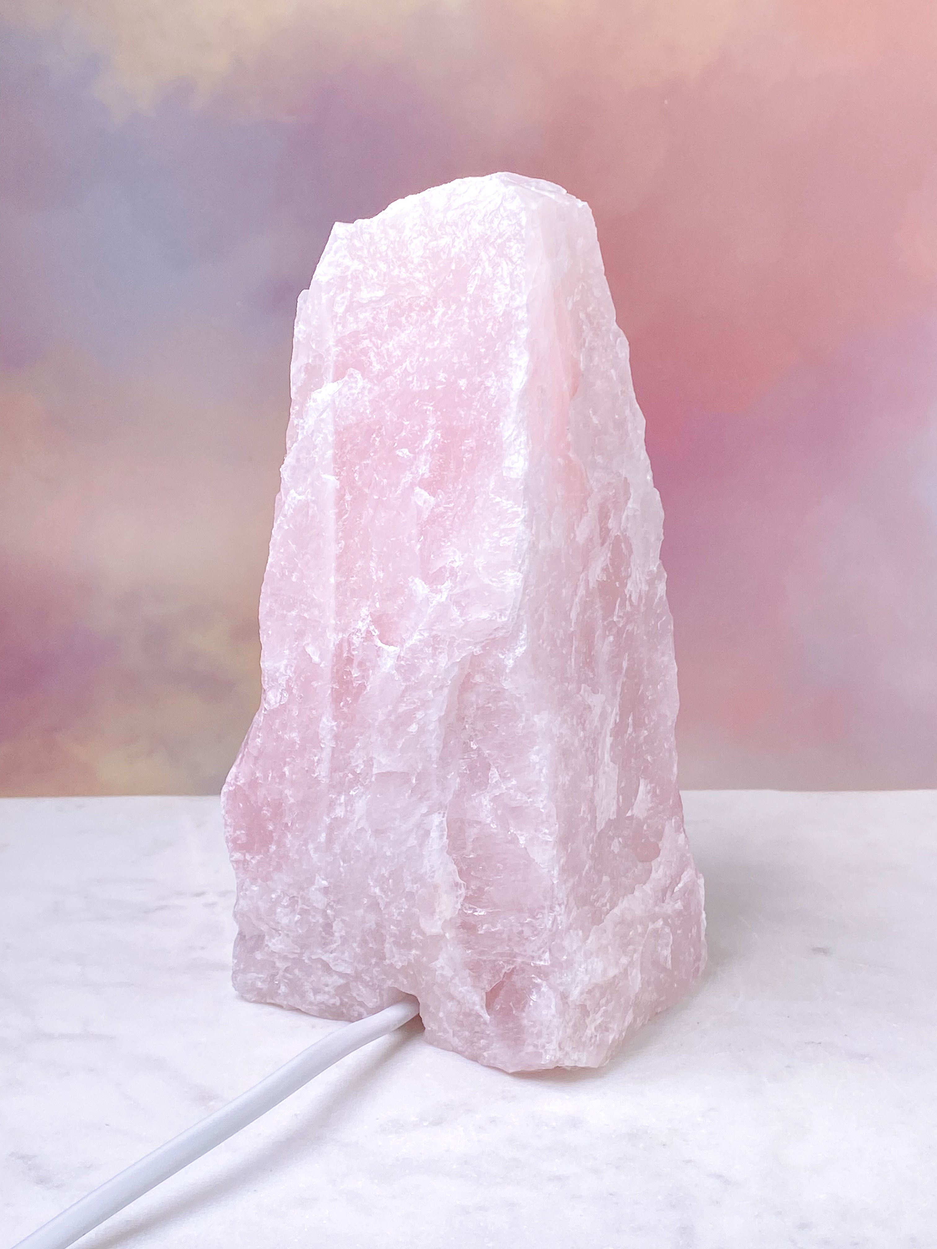 Rosakvarts Lampe (Nr. 8)