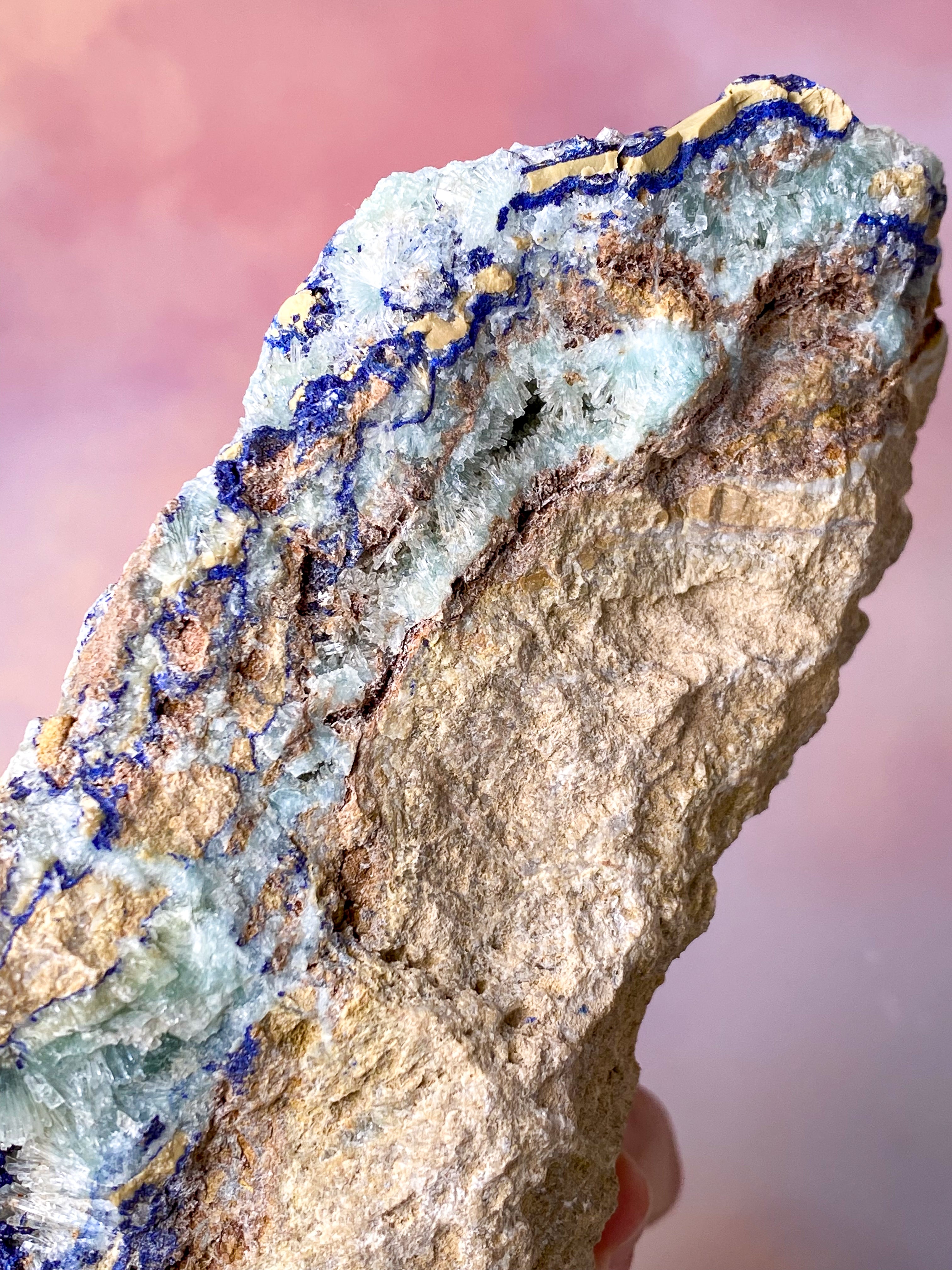 Jätte Smithsonit med Azuritkluster (nr 1)